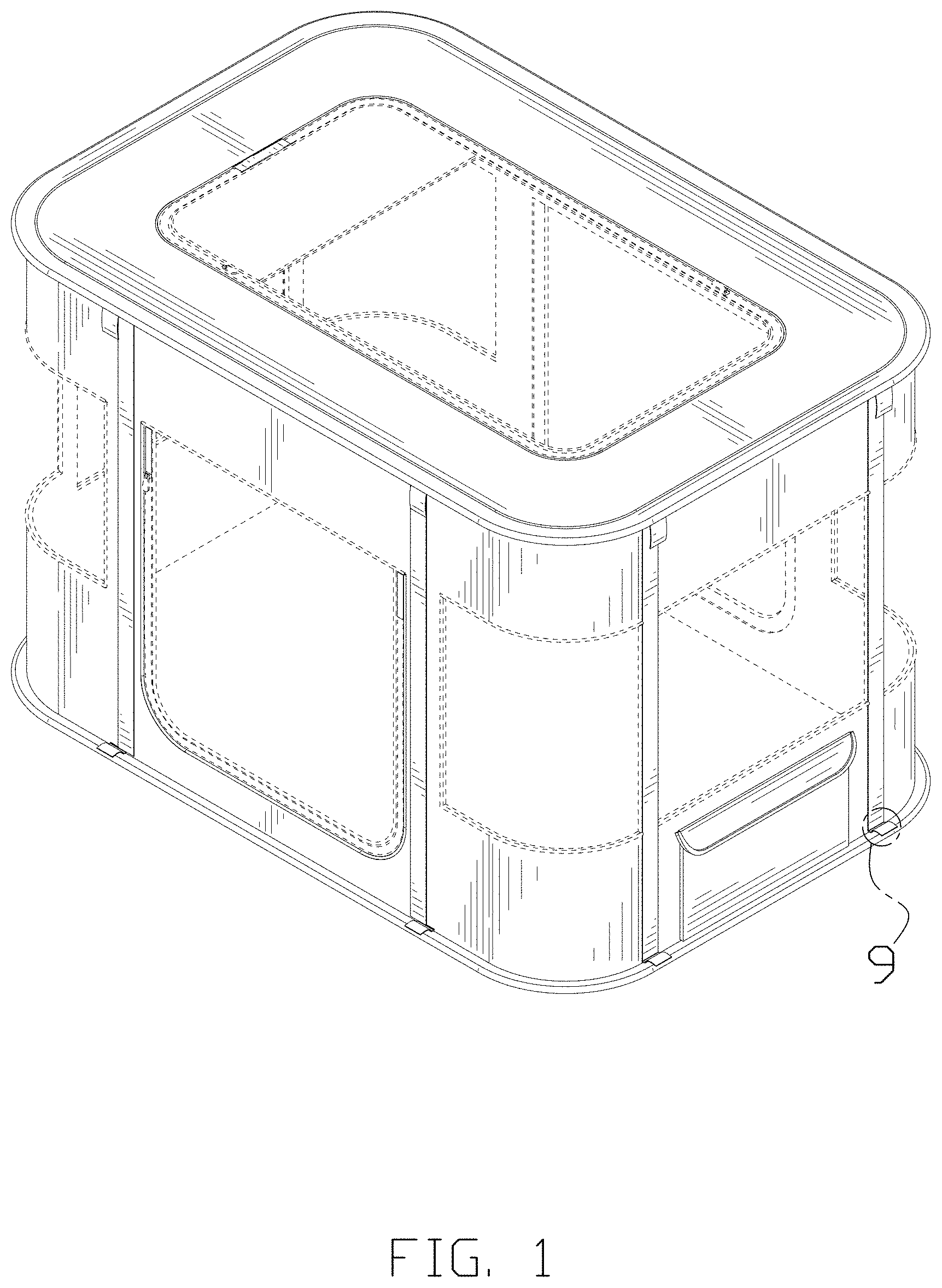 Patent USD1002126 Figure 1 – Pet playpen