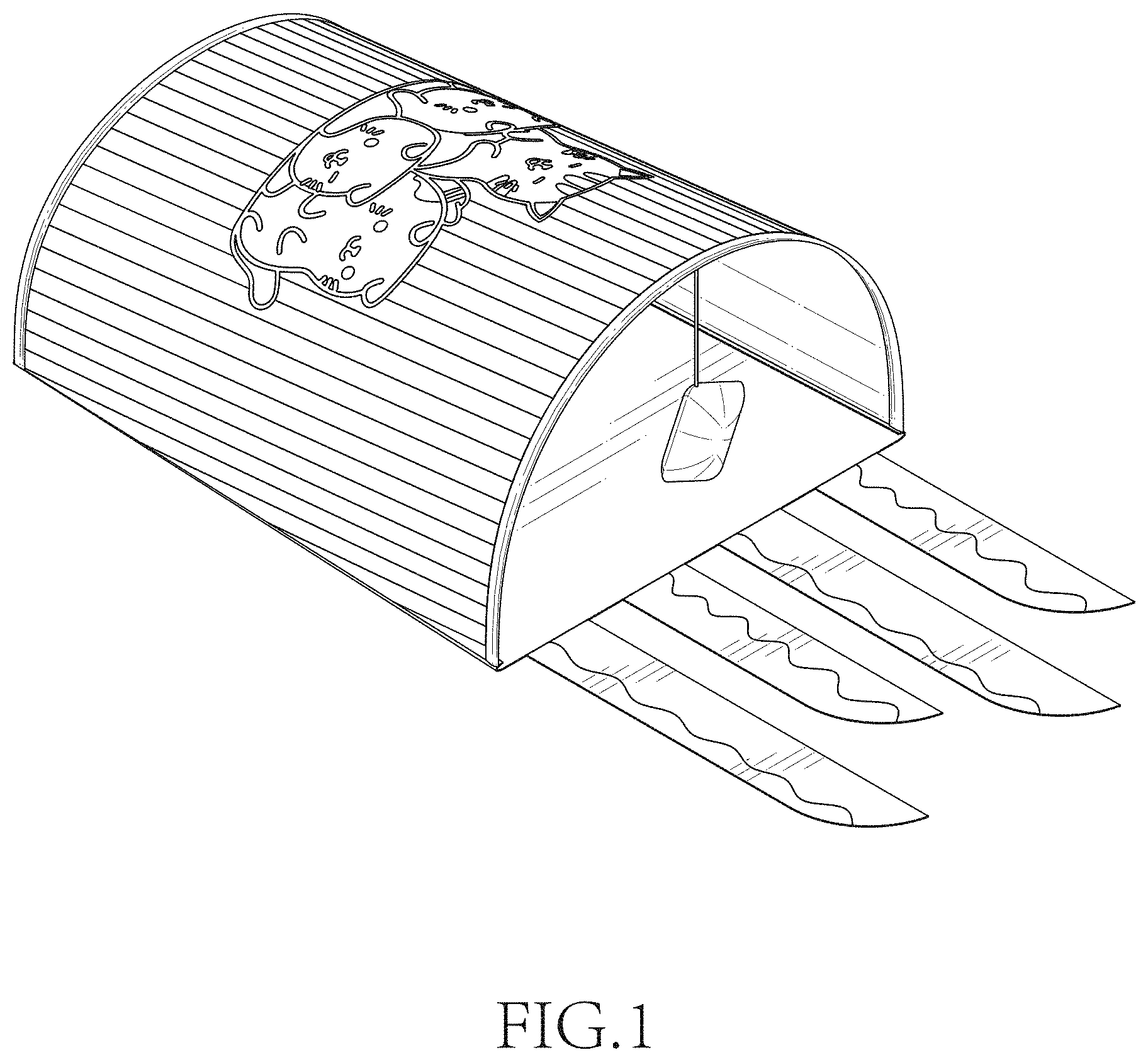 Patent USD1002127 Figure 1 – Cat tunnel
