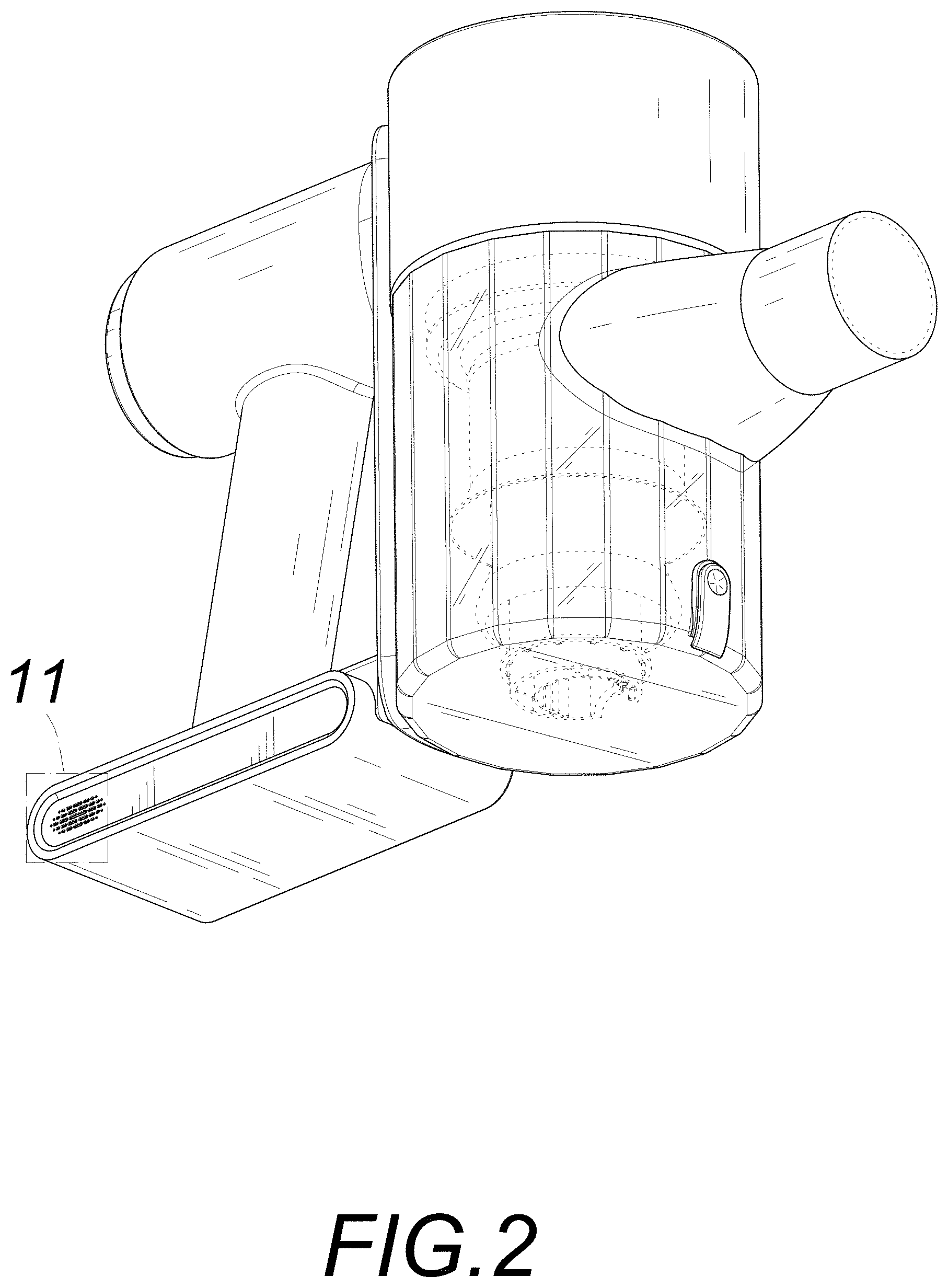 Patent USD1002133 Figure 2 – Household vacuum cleaner