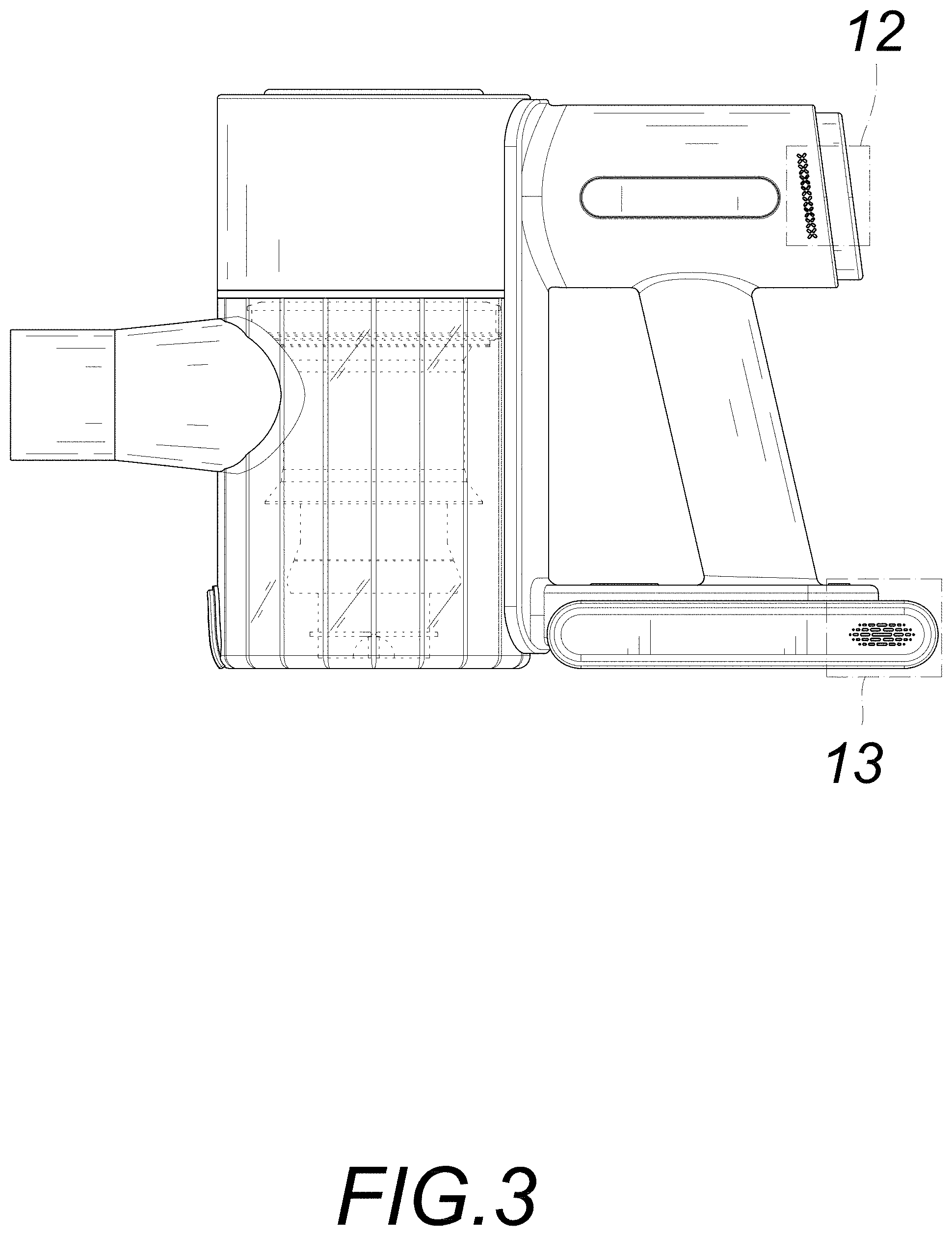 Patent USD1002133 Figure 3 – Household vacuum cleaner