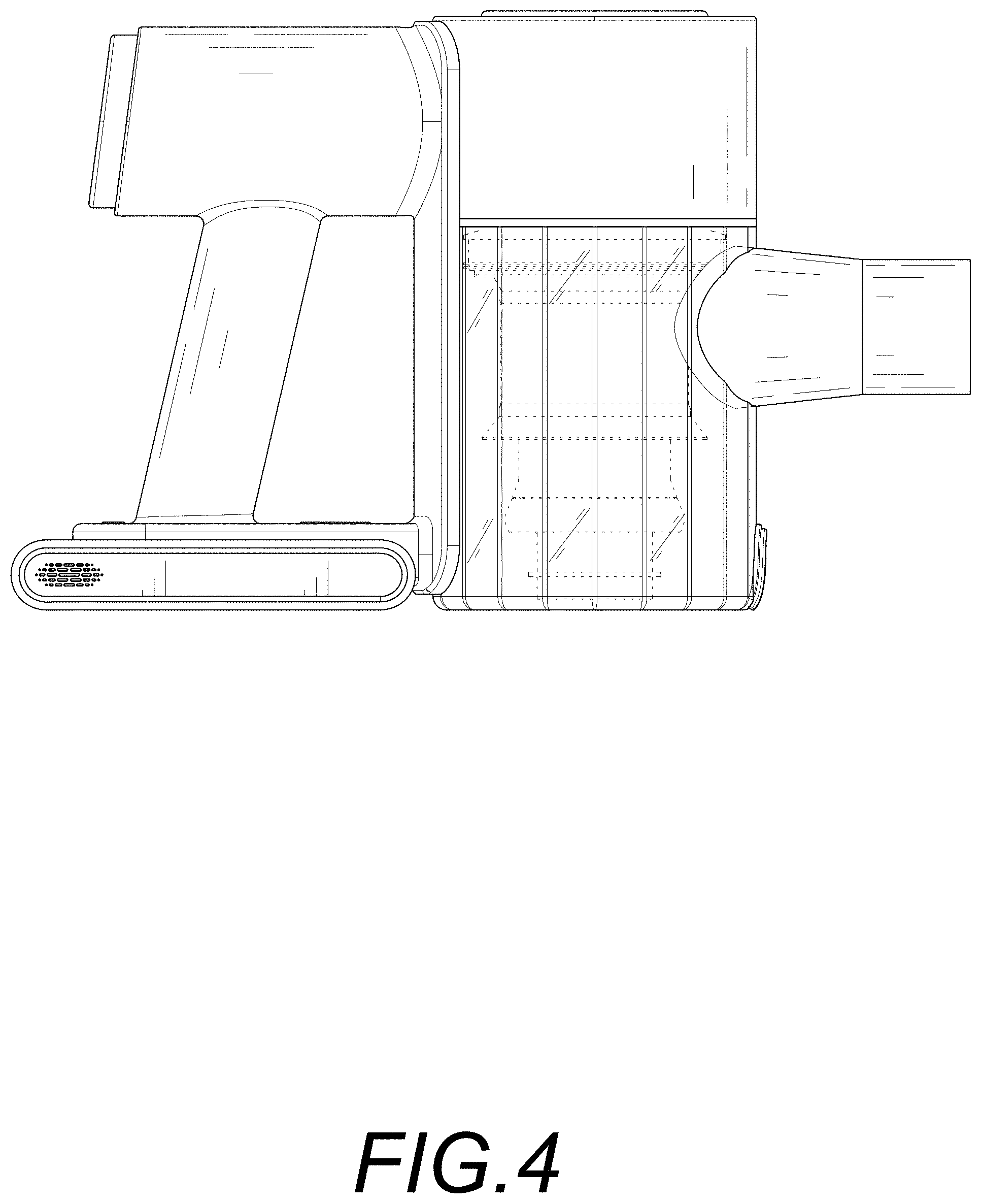 Patent USD1002133 Figure 4 – Household vacuum cleaner