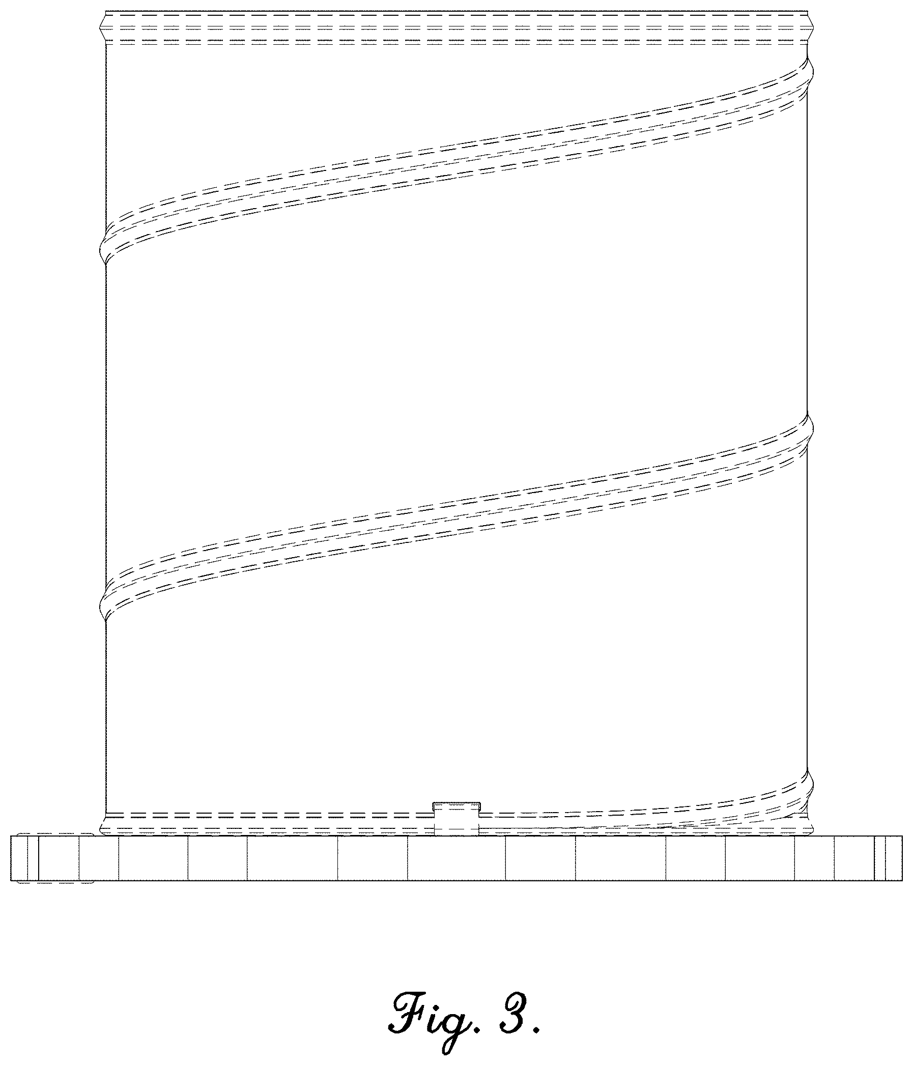 Patent USD1002139 Figure 3 – Collapsible floating receptacle