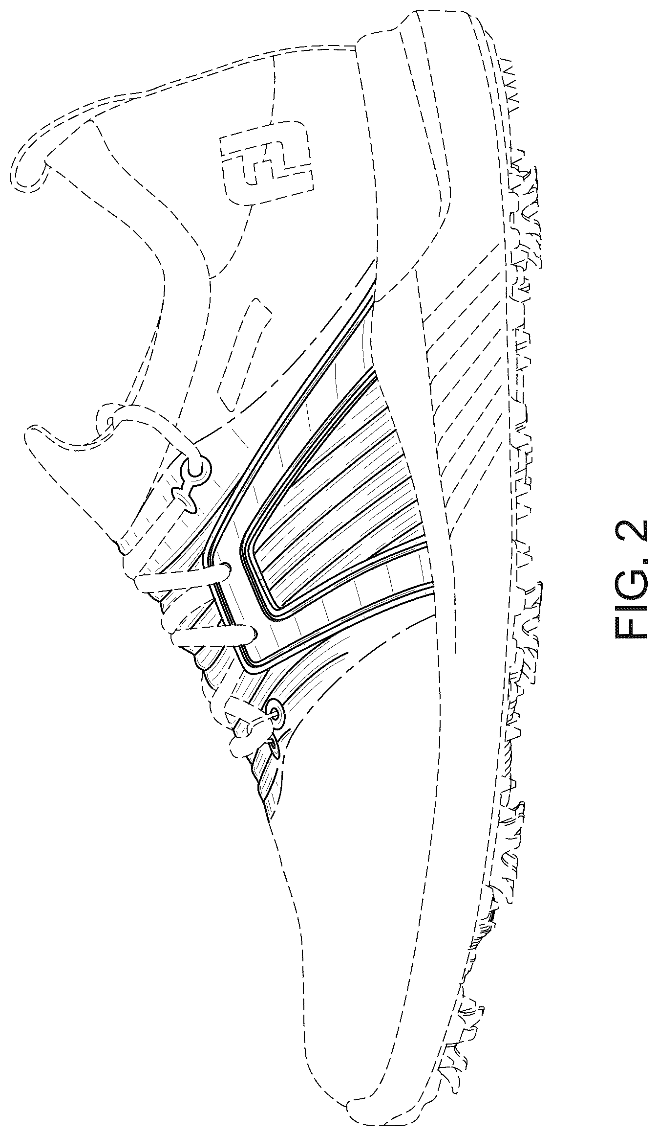 Patent USD1007836 Figure 2 – Golf shoe upper