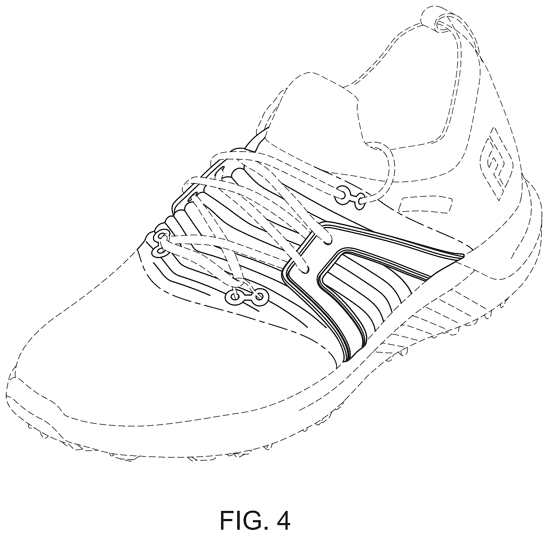 Patent USD1007836 Figure 4 – Golf shoe upper