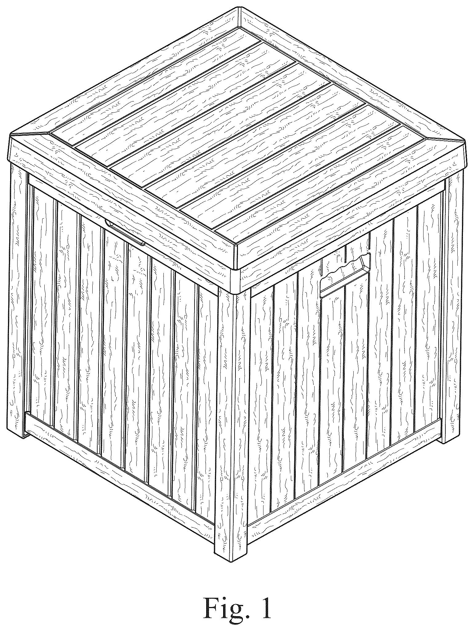 Patent USD1007909 — Garden storage box — Figure 1