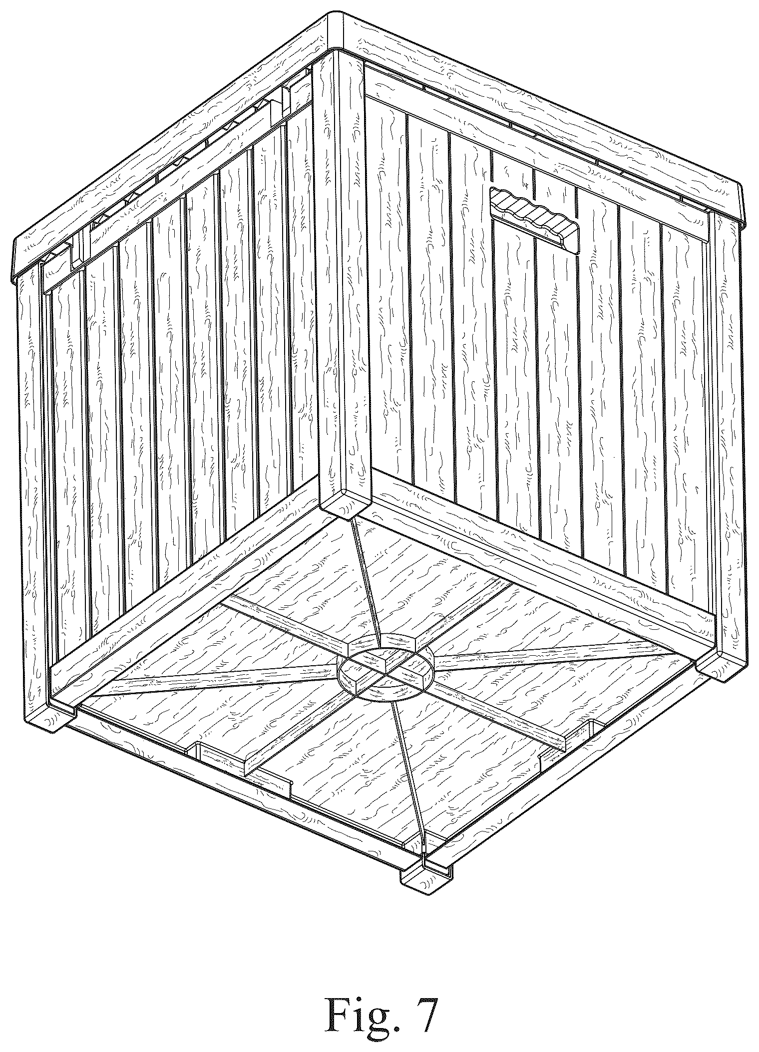 Patent USD1007909 Figure 7 – Garden storage box