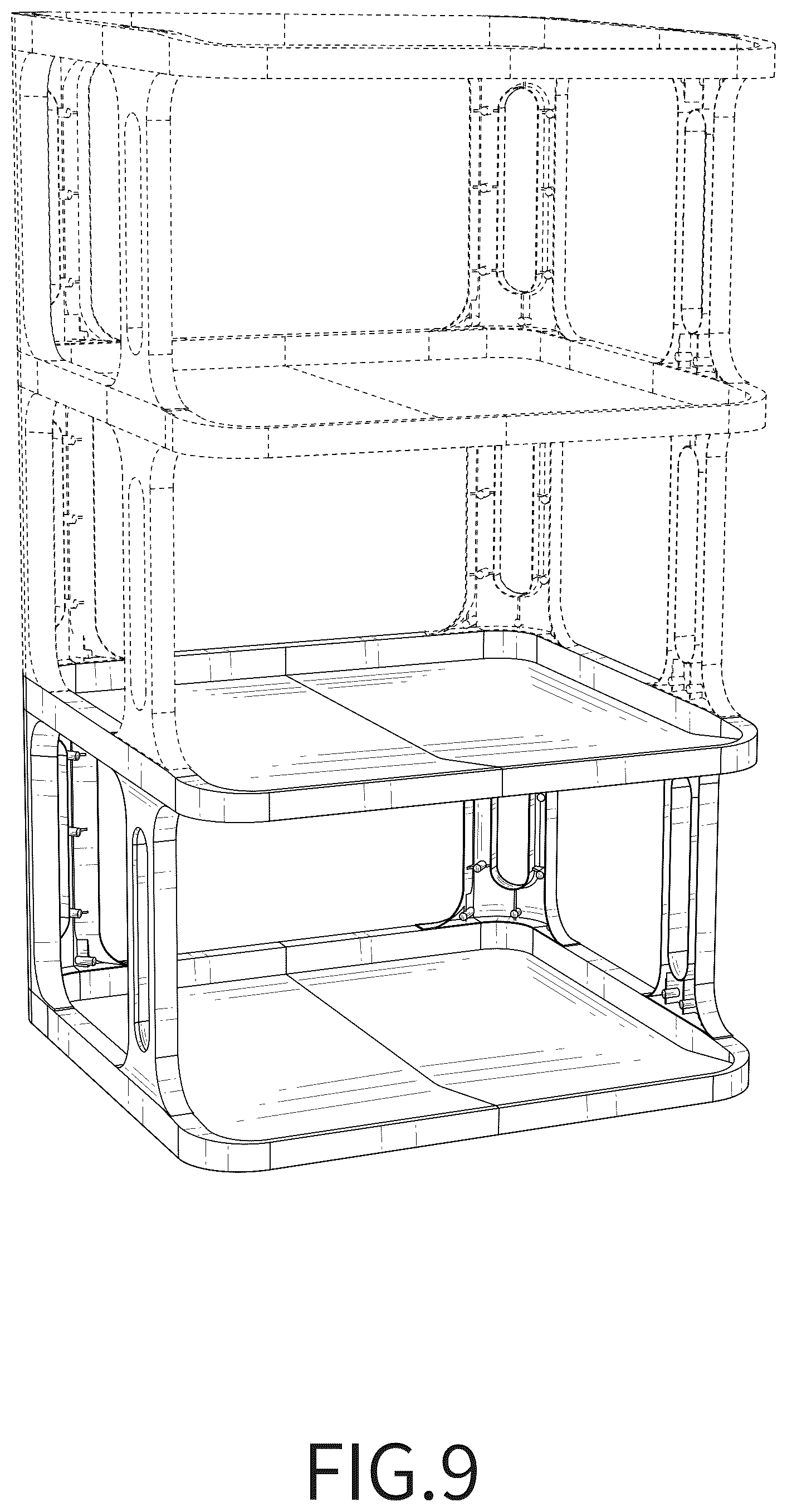 Patent USD1007914 Figure 9 – Expandable shoe rack