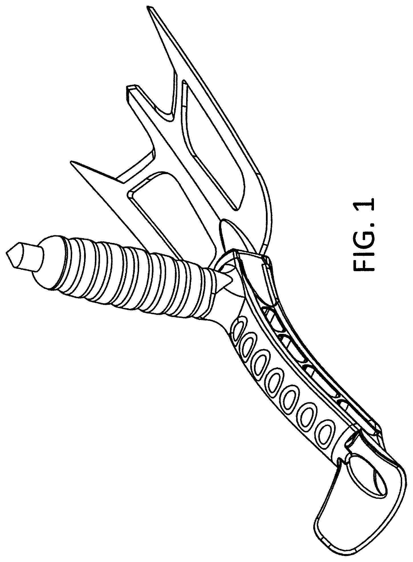 Patent USD1007981 Figure 1 – Hand gardening fork