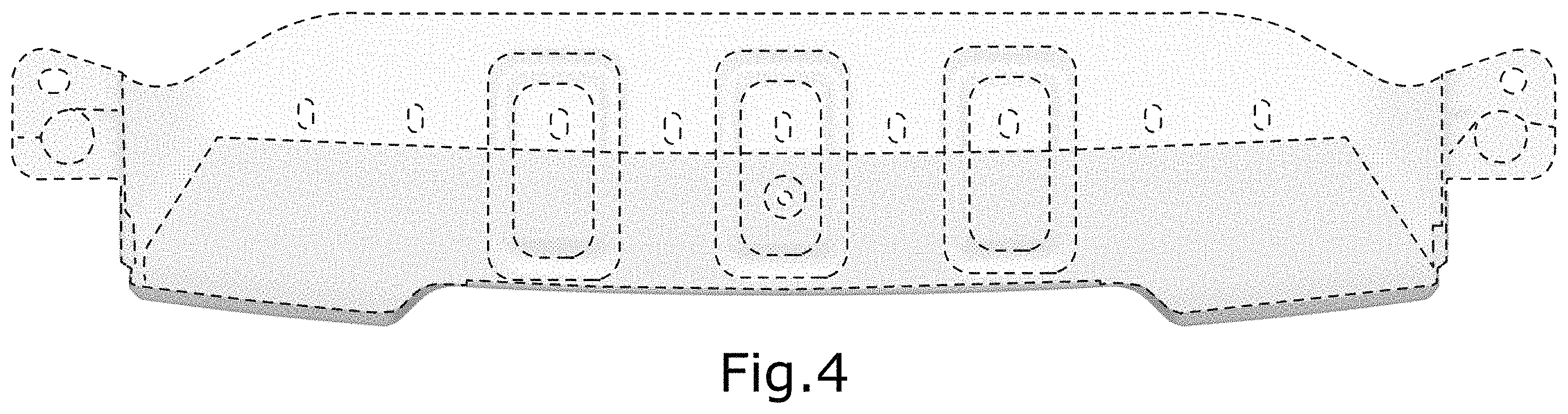 Patent USD1008114 Figure 4 – Vehicle rear skid plate