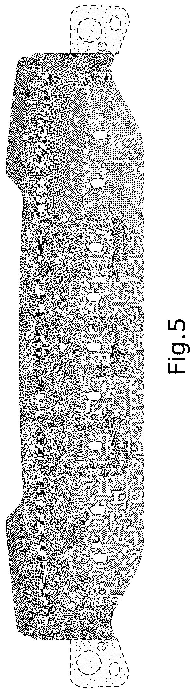 Patent USD1008114 Figure 5 – Vehicle rear skid plate