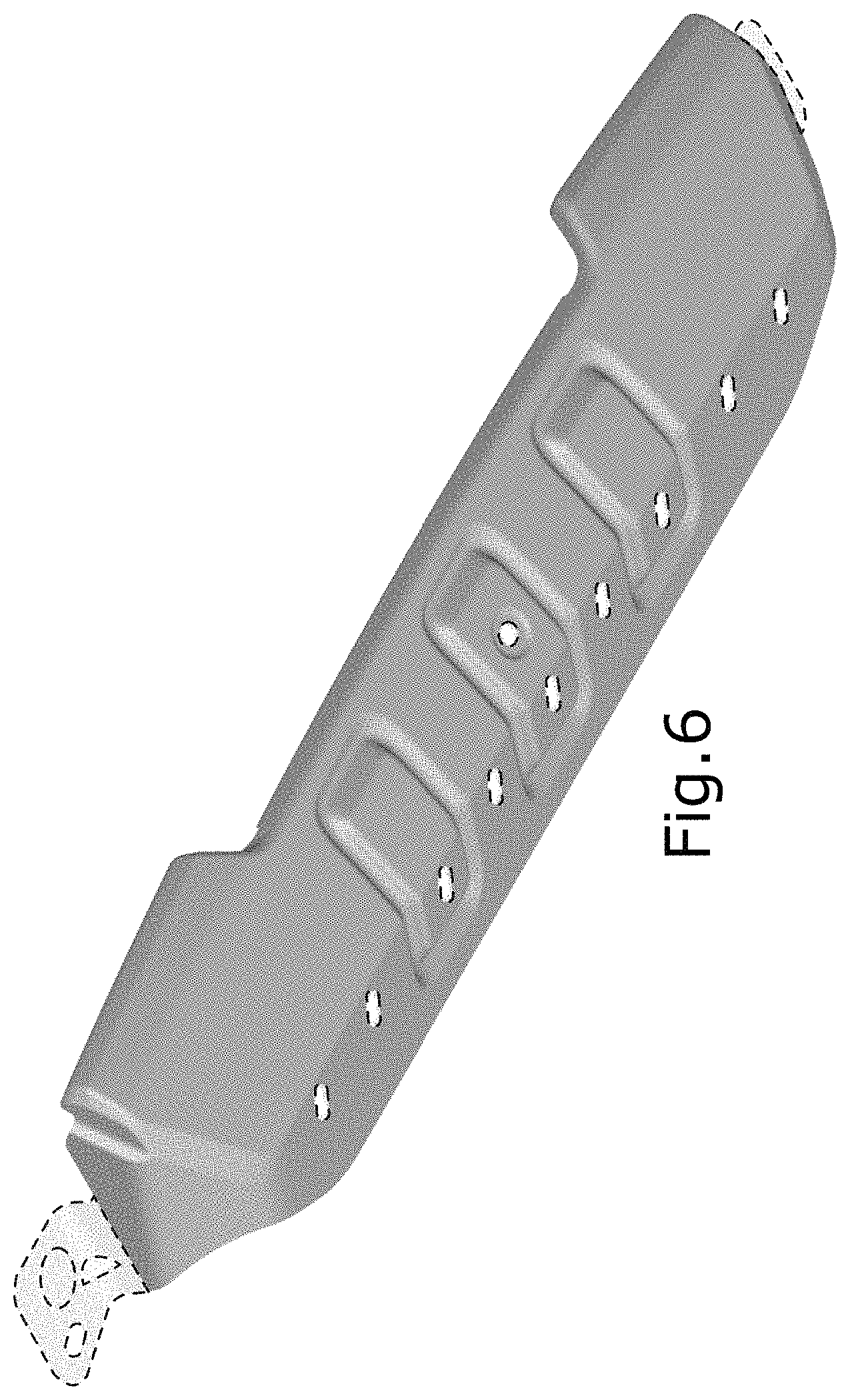 Patent USD1008114 Figure 6 – Vehicle rear skid plate