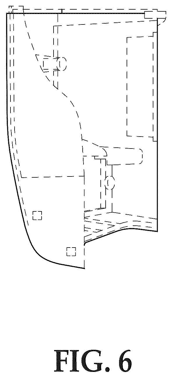 Patent USD1008115 Figure 6 – Vehicle rear bumper molding