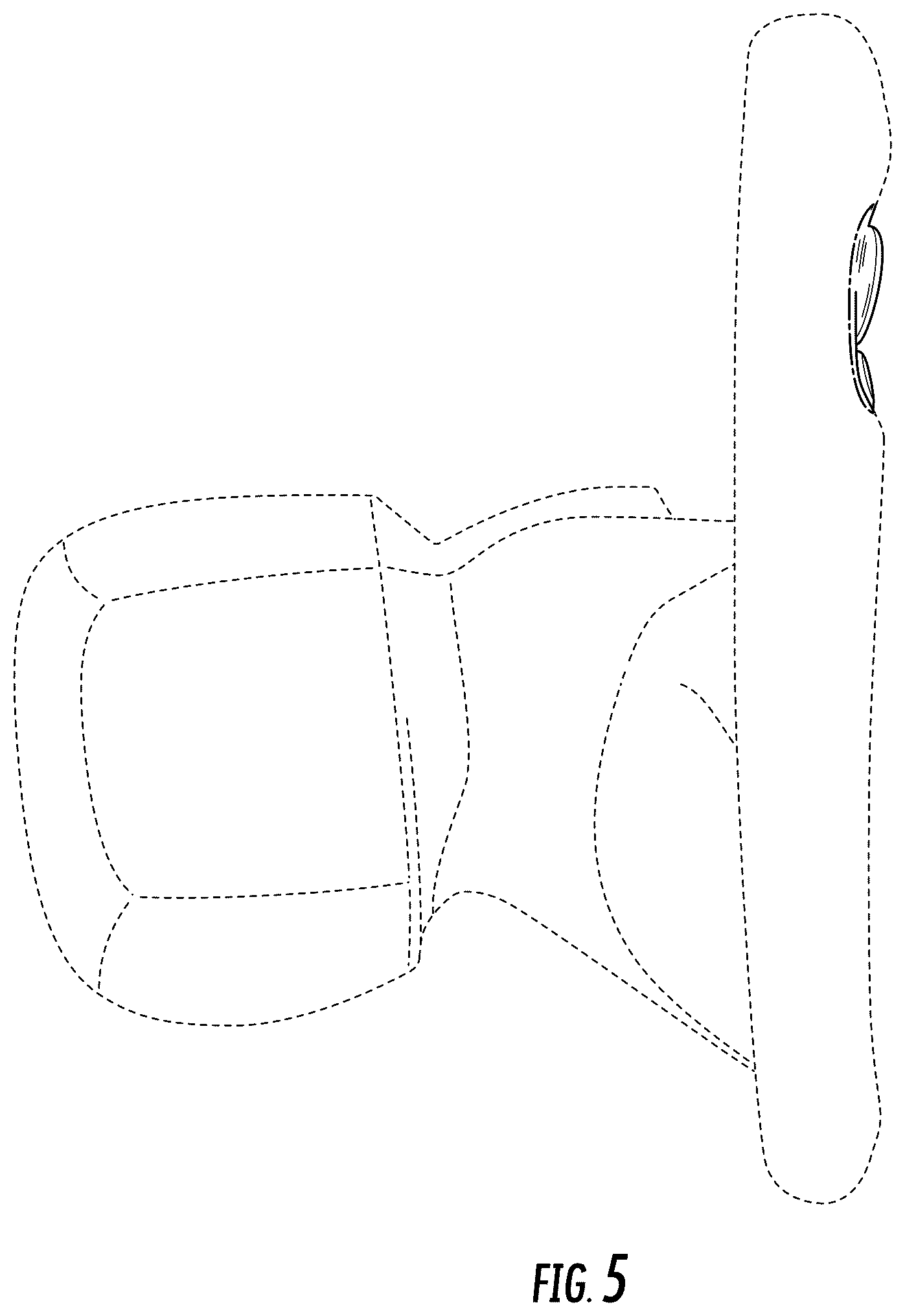 Patent USD1008129 Figure 5 – Steering wheel