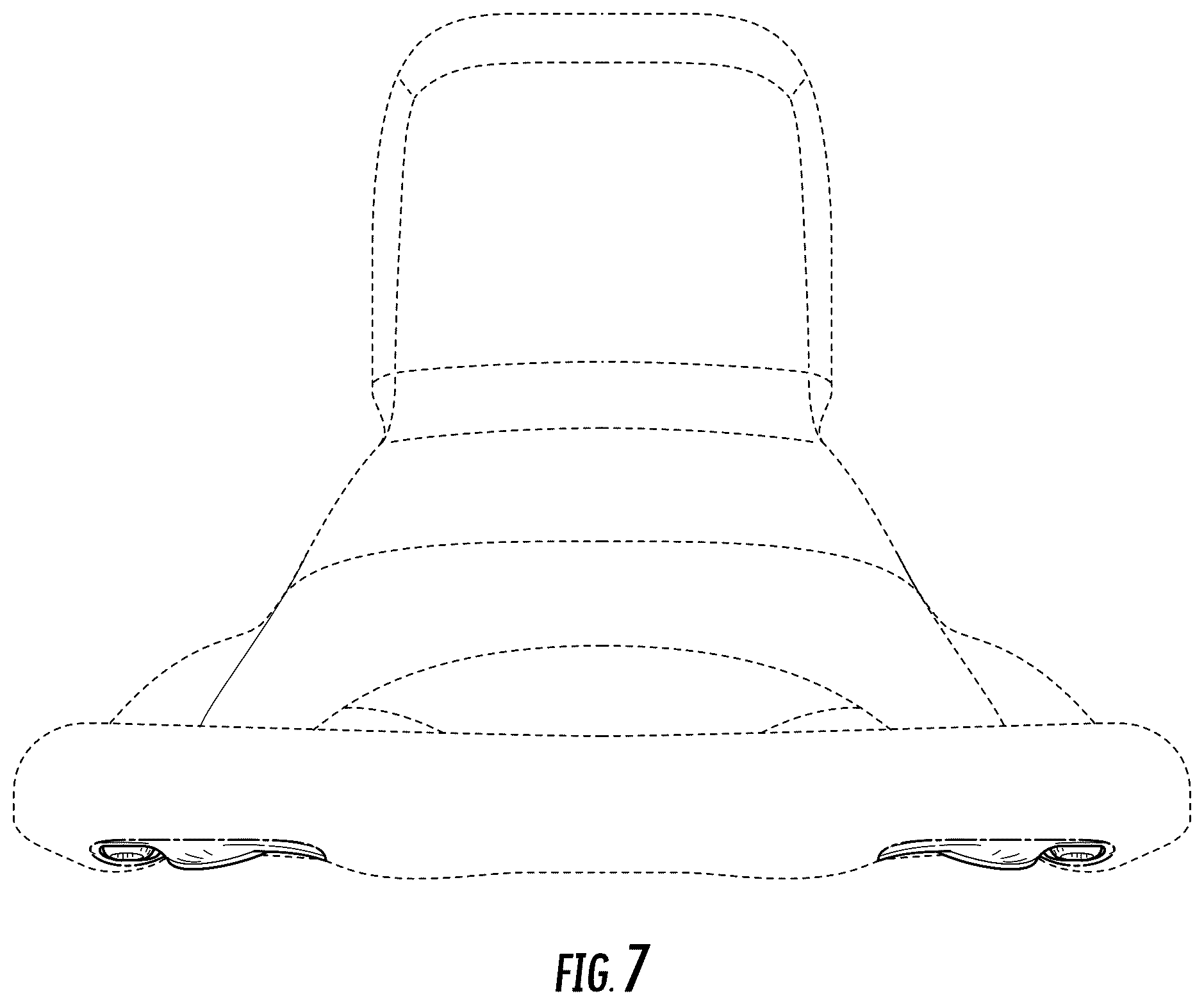 Patent USD1008129 Figure 7 – Steering wheel