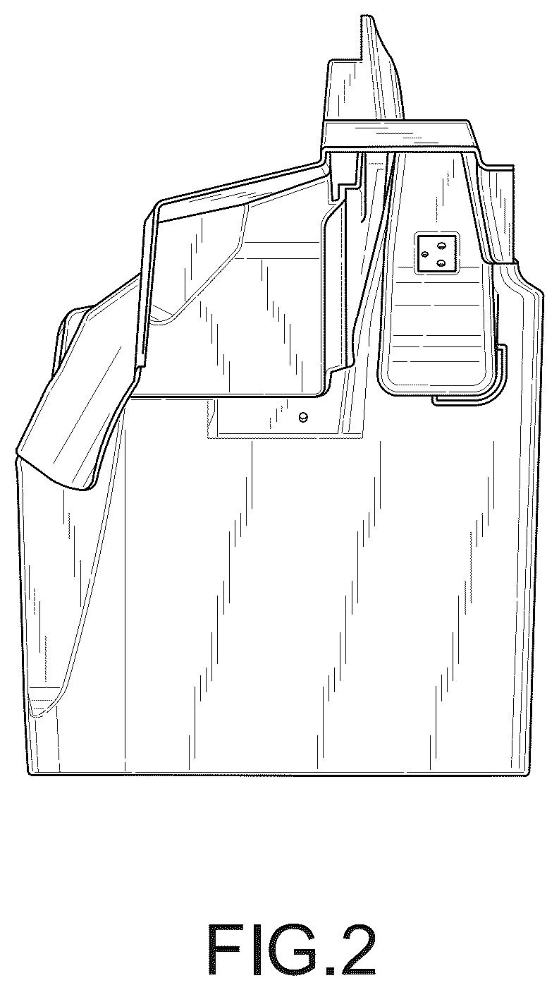 Patent USD1008137 Figure 2 – Fender extension for a truck