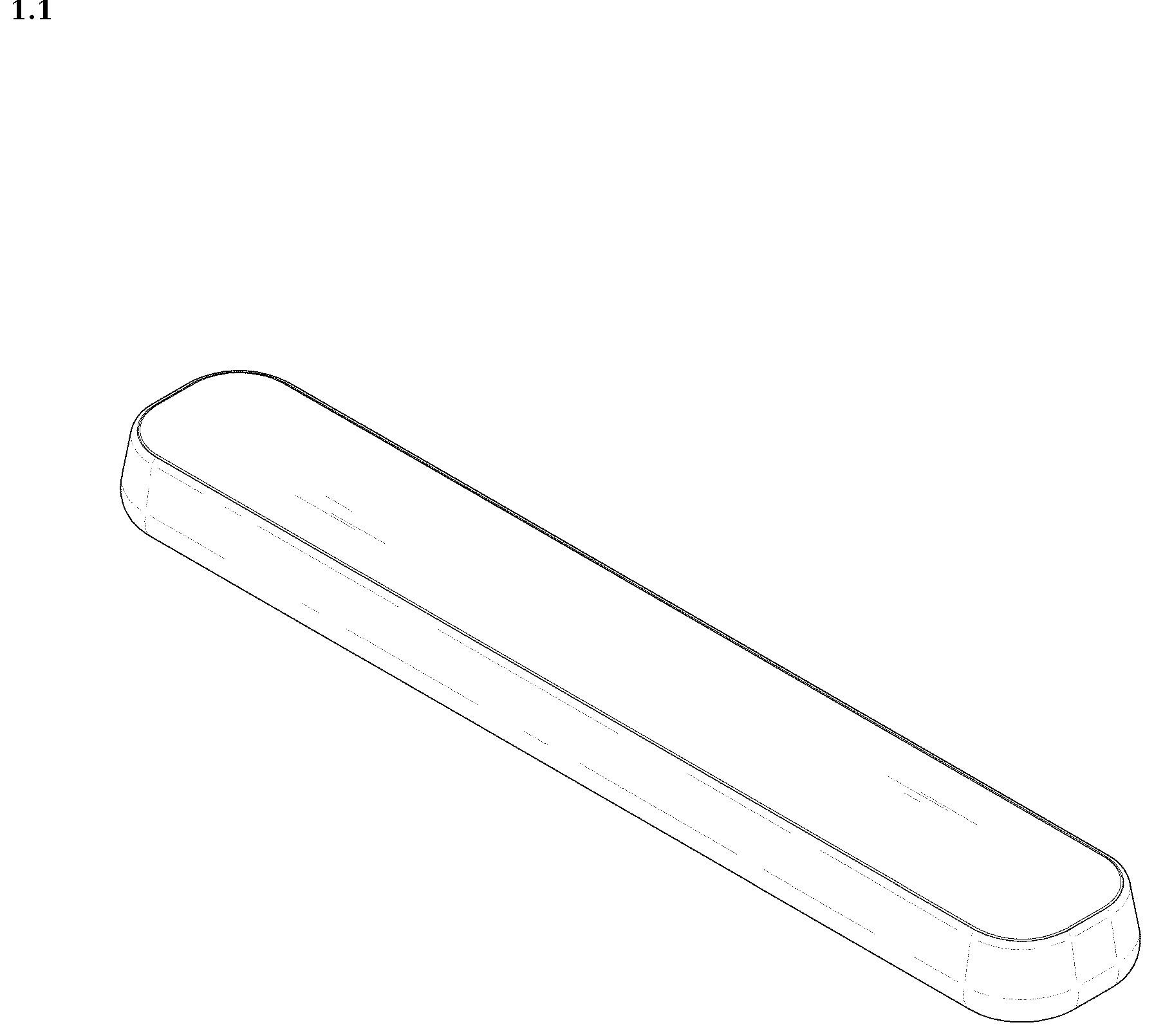 Patent USD1008225 Figure 1 – Sound bar