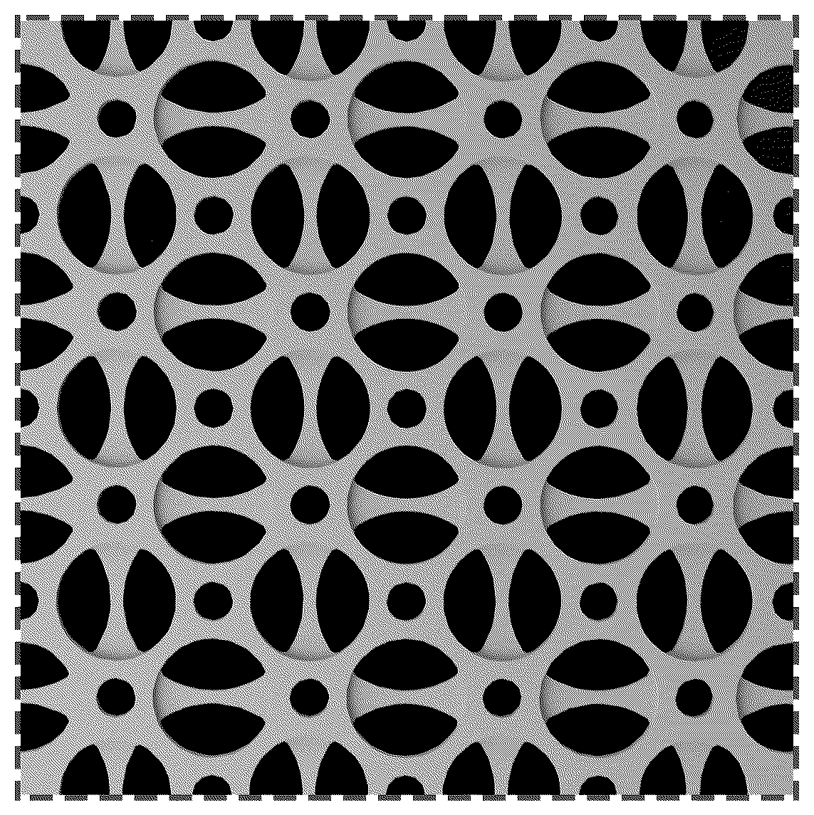 Patent USD1008228 Figure 1 – Decorative pattern for a tweeter speaker