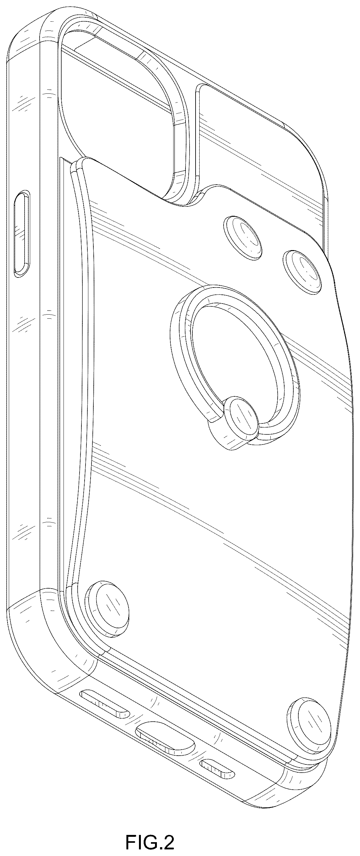 Patent USD1008238 Figure 2 – Protective case for mobile electronic device