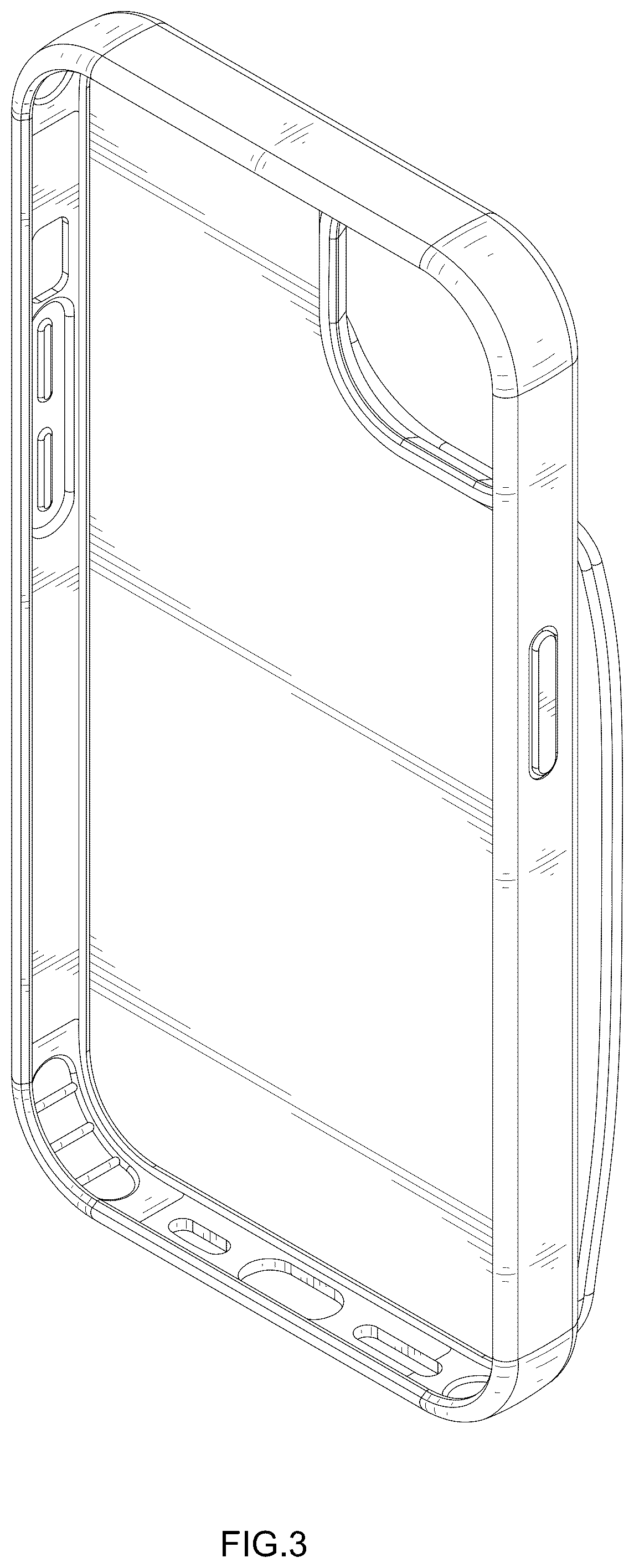 Patent USD1008238 Figure 3 – Protective case for mobile electronic device