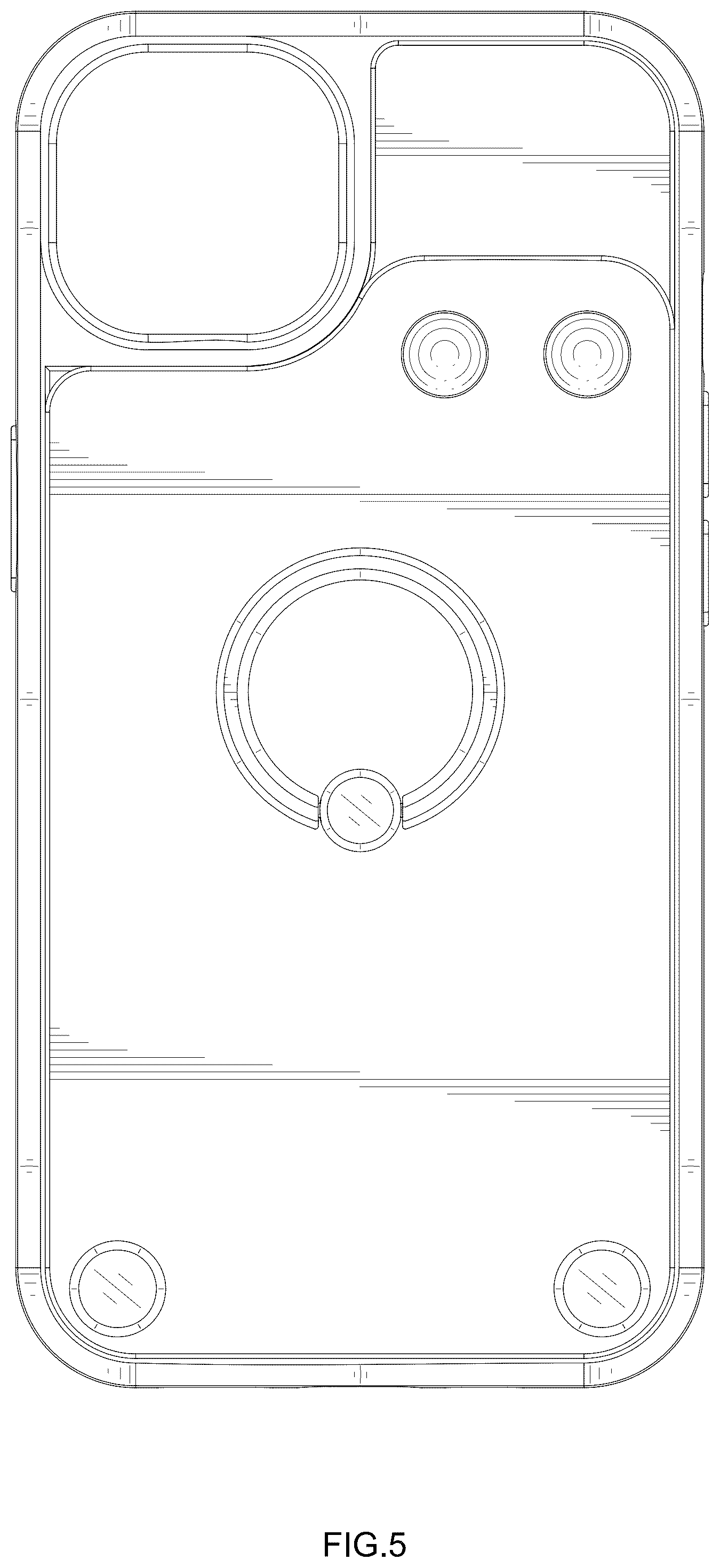 Patent USD1008238 Figure 5 – Protective case for mobile electronic device