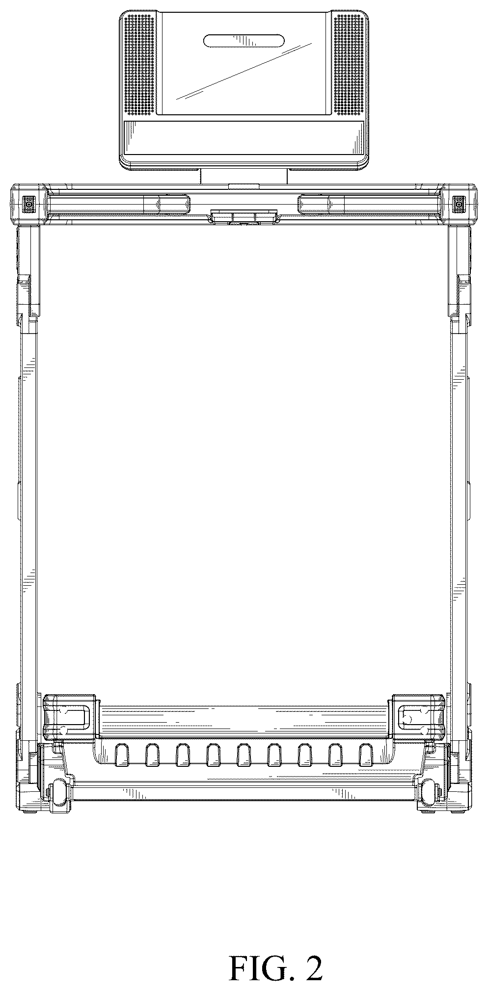Patent USD1008376 Figure 2 – Treadmill