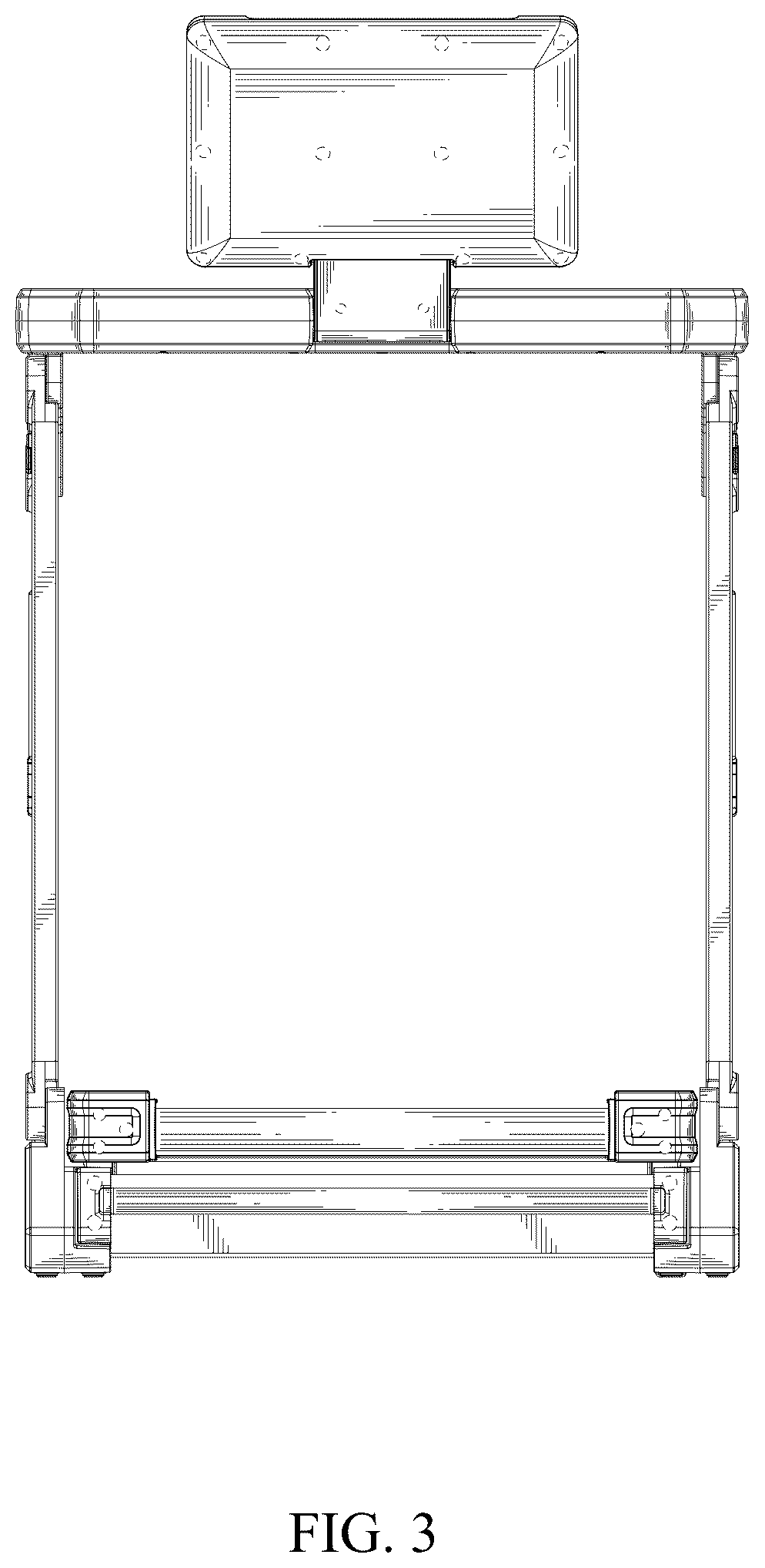 Patent USD1008376 Figure 3 – Treadmill