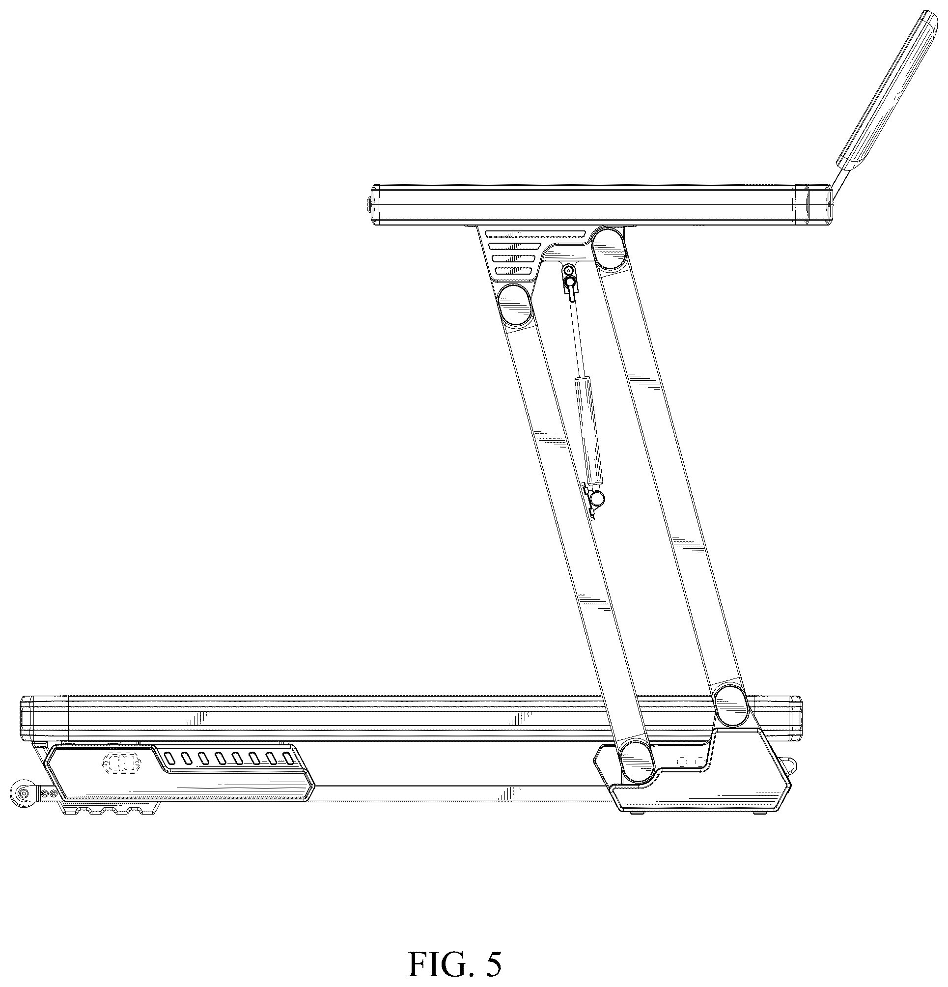 Patent USD1008376 Figure 5 – Treadmill