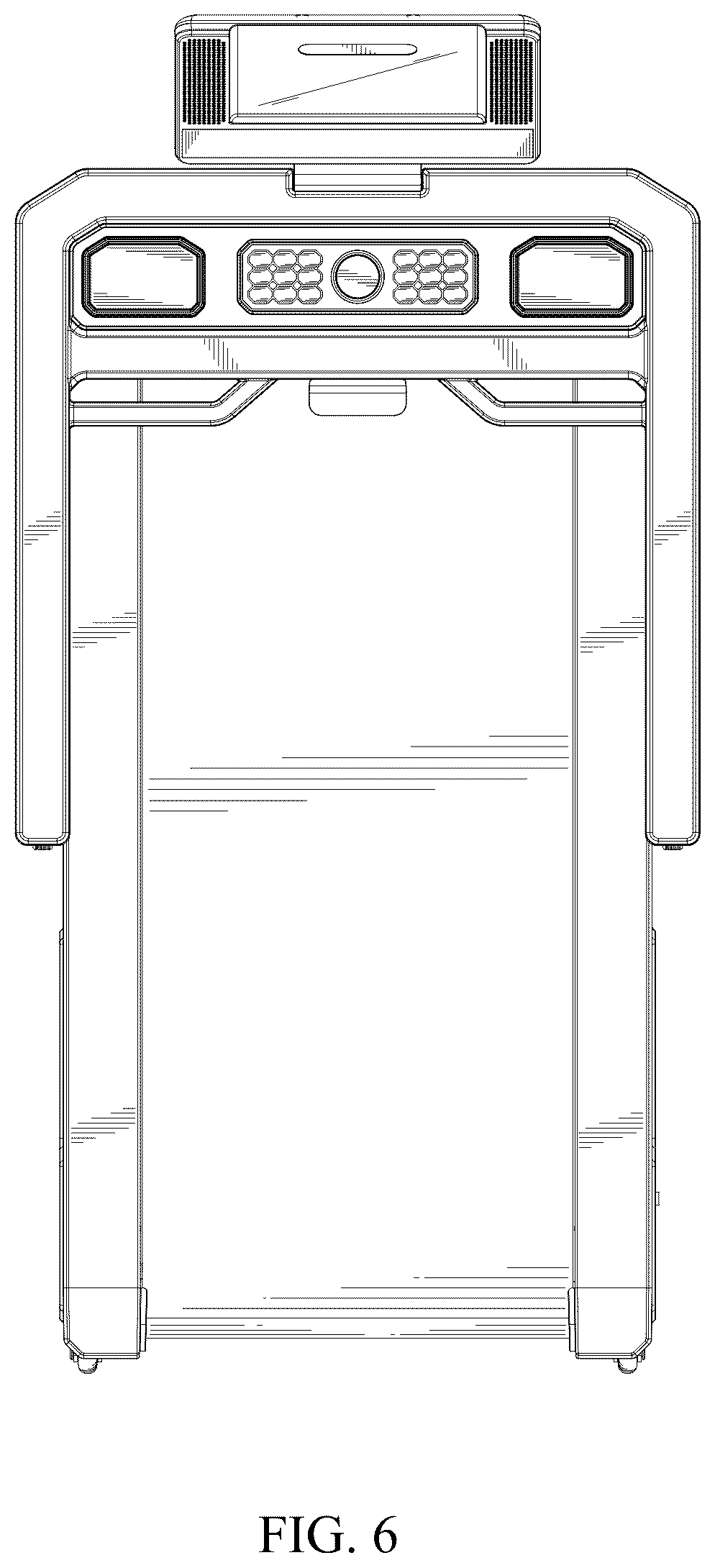 Patent USD1008376 Figure 6 – Treadmill
