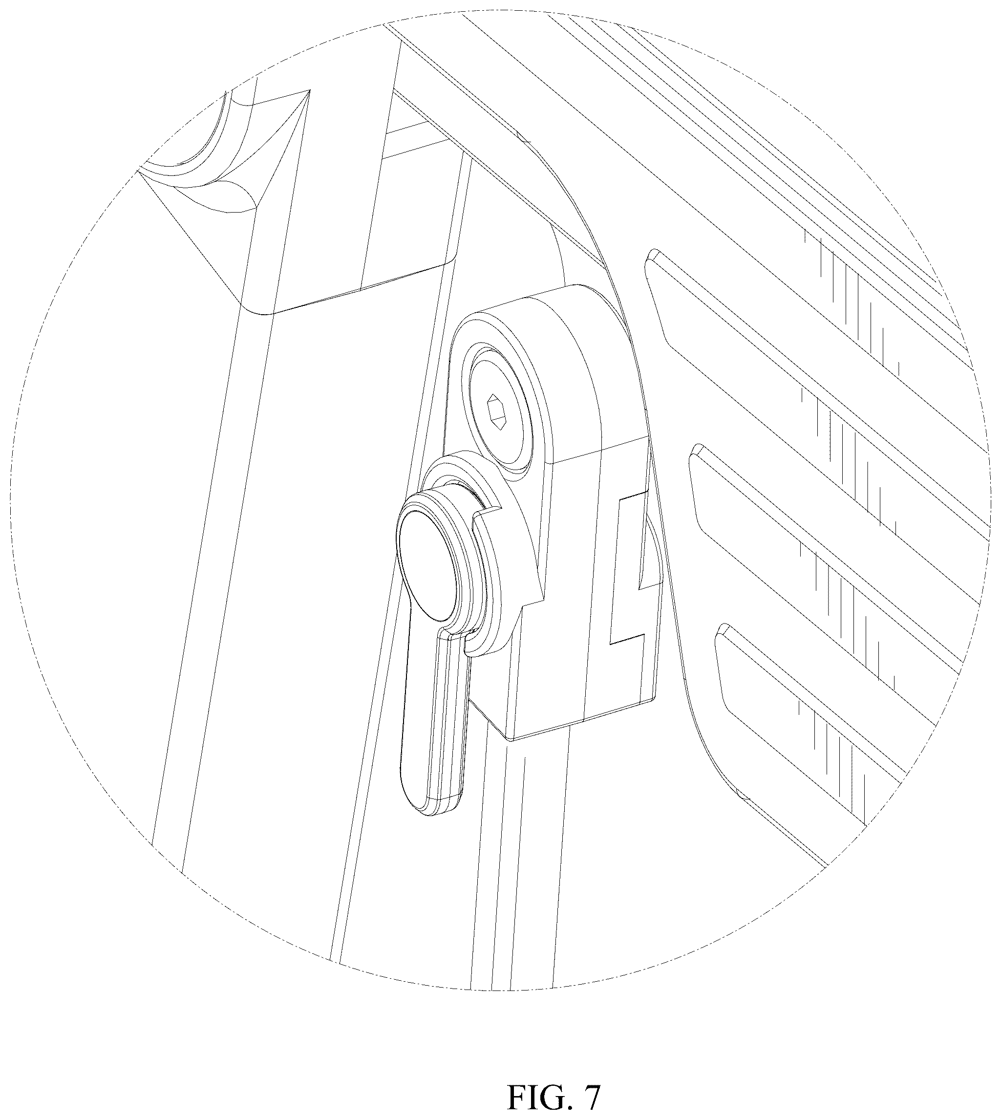 Patent USD1008376 Figure 7 – Treadmill