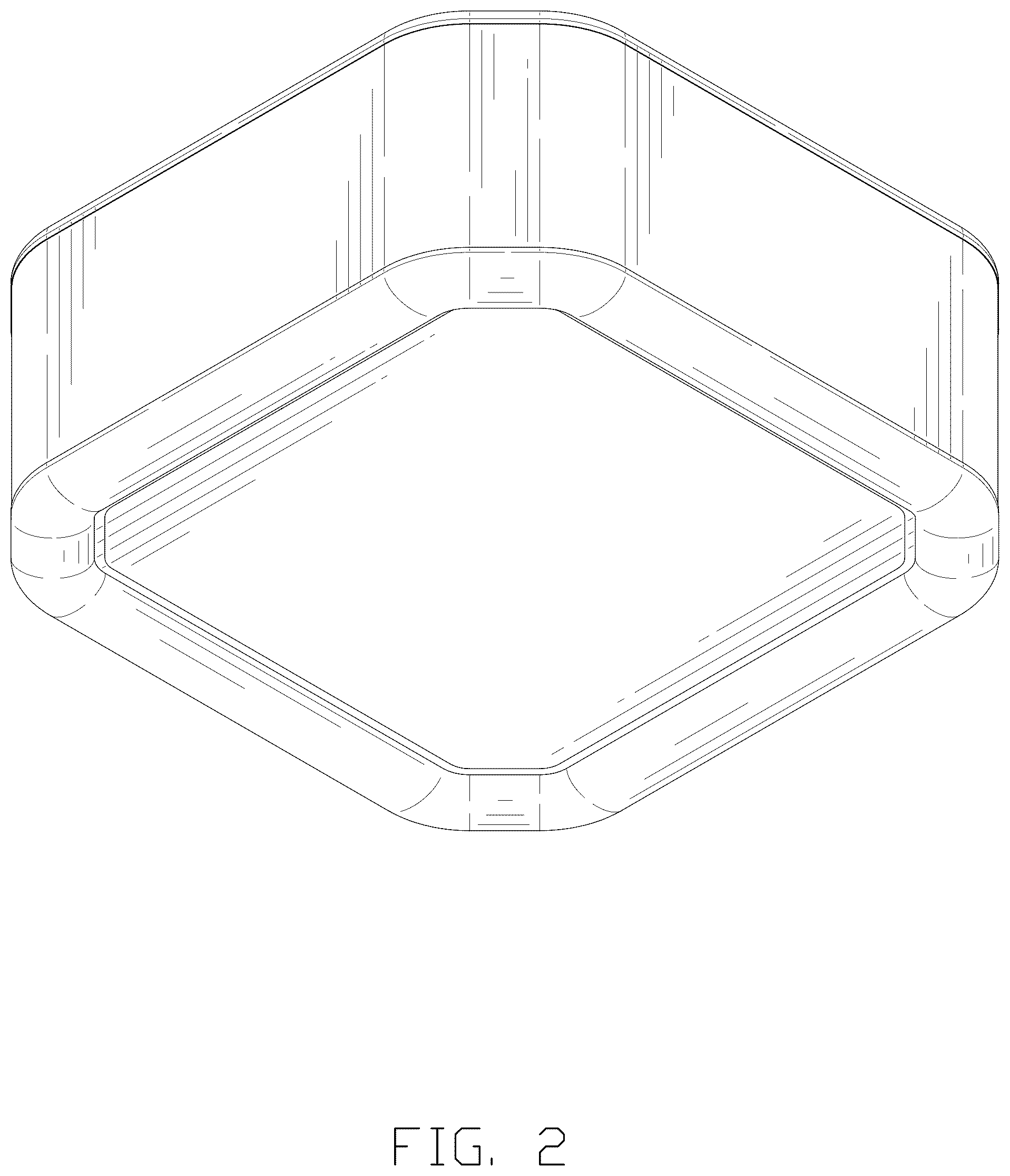 Patent USD1008398 Figure 2 – Square inflatable pool