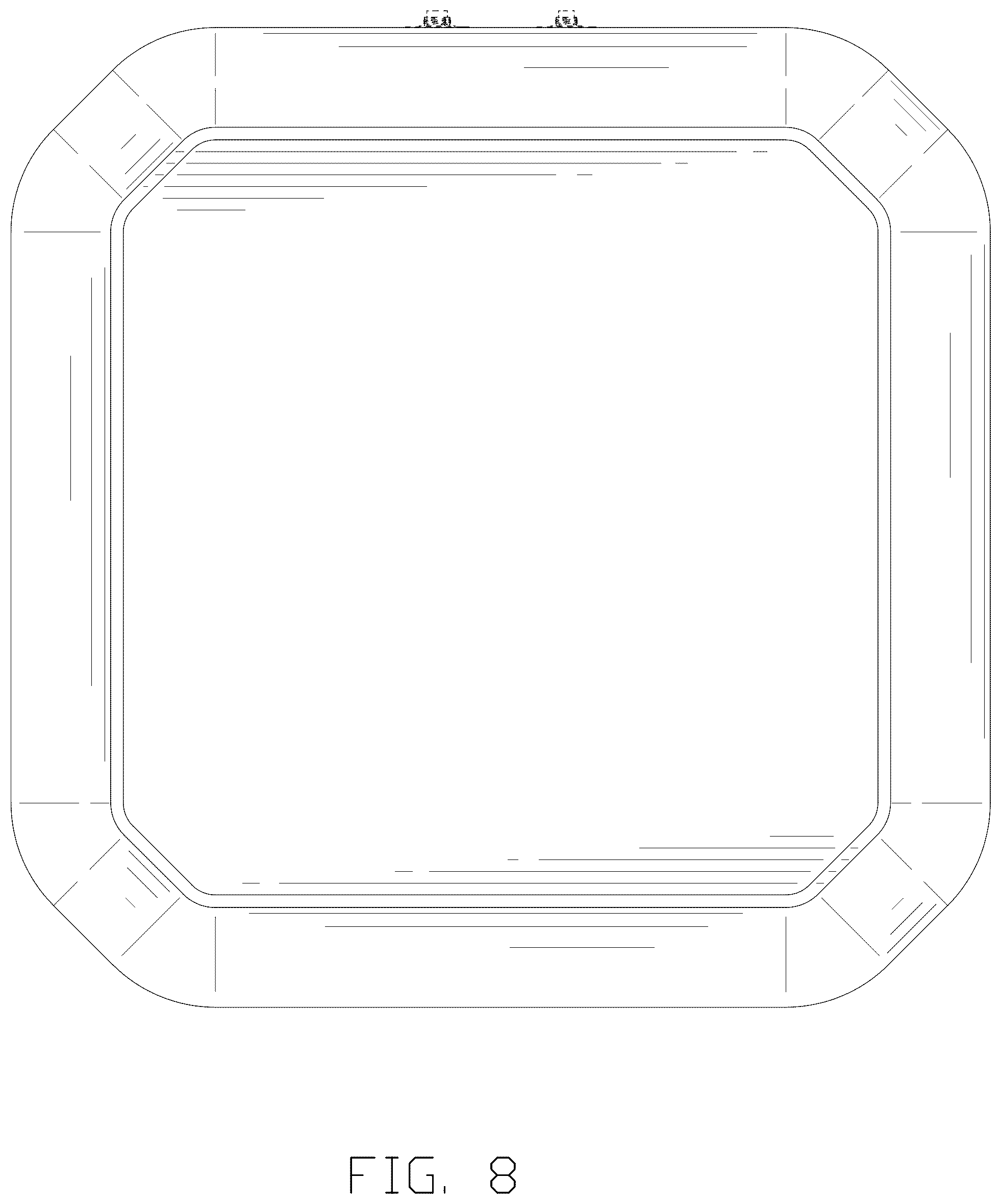 Patent USD1008398 Figure 8 – Square inflatable pool