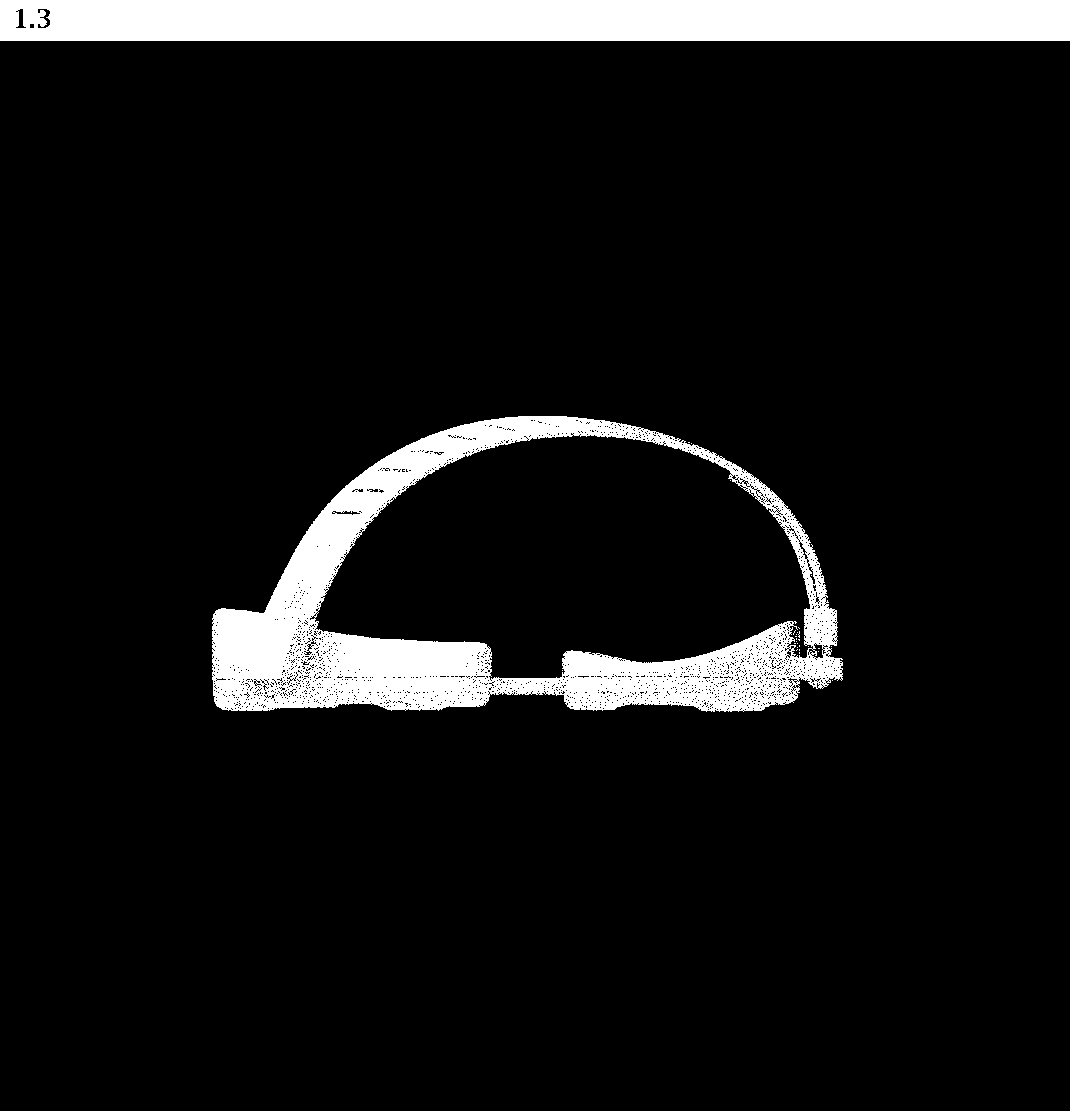 Patent USD1008470 Figure 3 – Ergonomic wrist rest with magnetic strap
