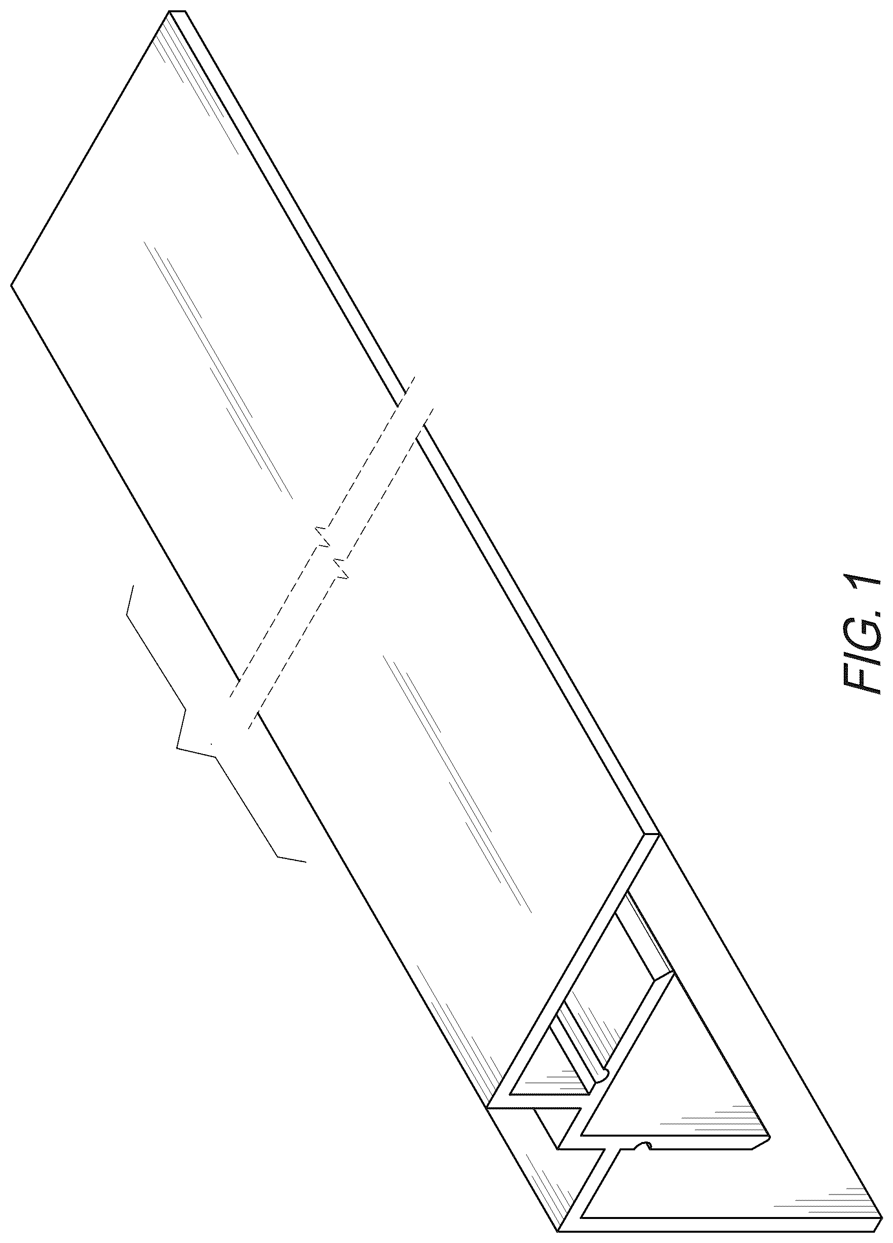 Patent USD1008492 Figure 1 – Tile trim