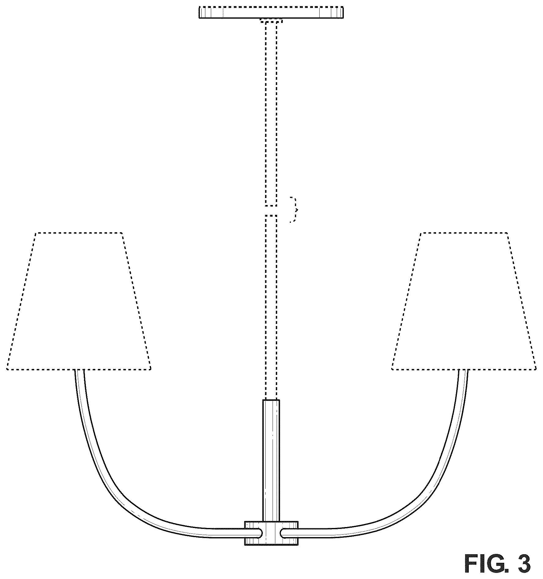 Patent USD1008537 Figure 3 – Lighting fixture