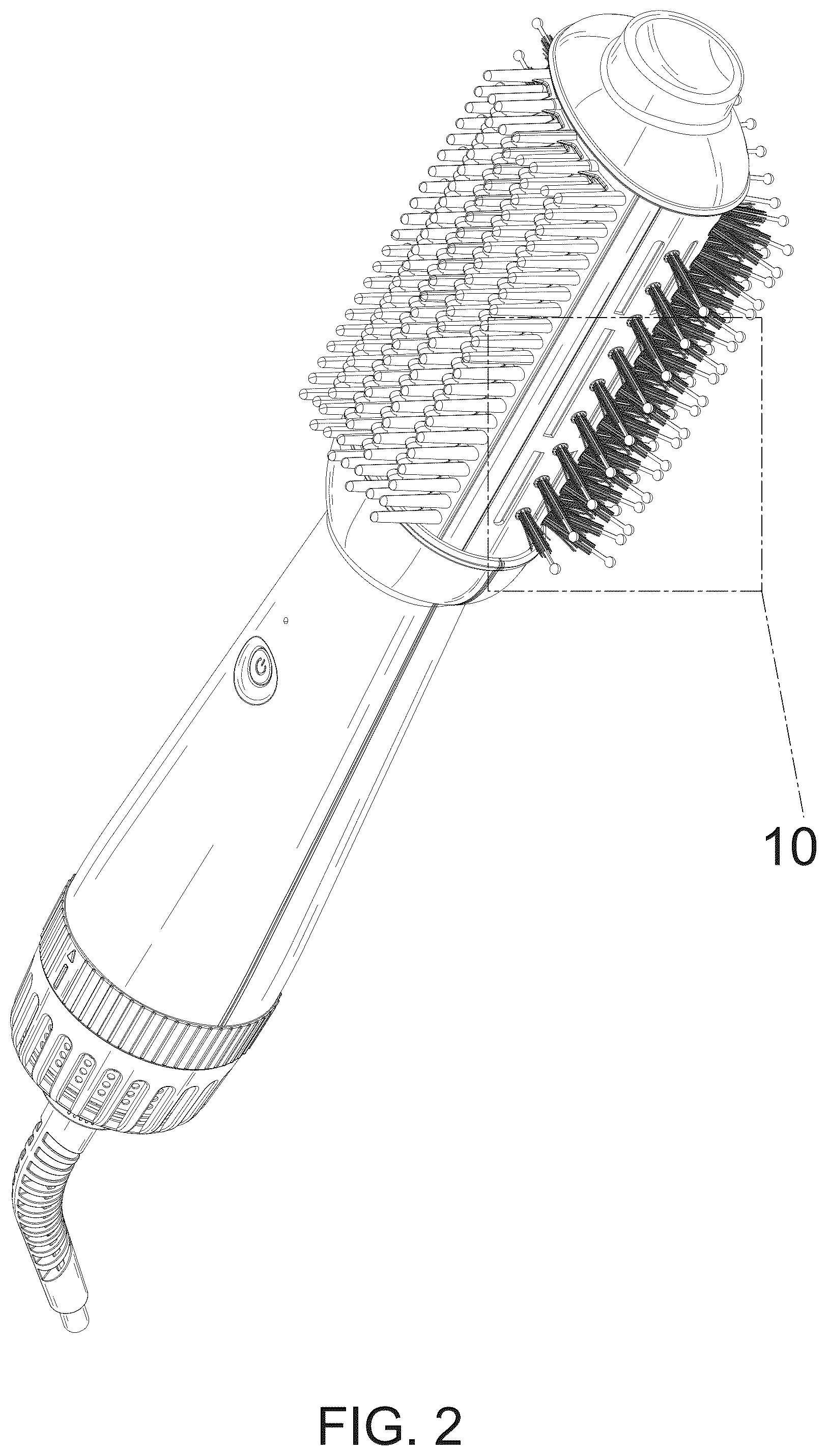Patent USD1008550 Figure 2 – Hot air brush