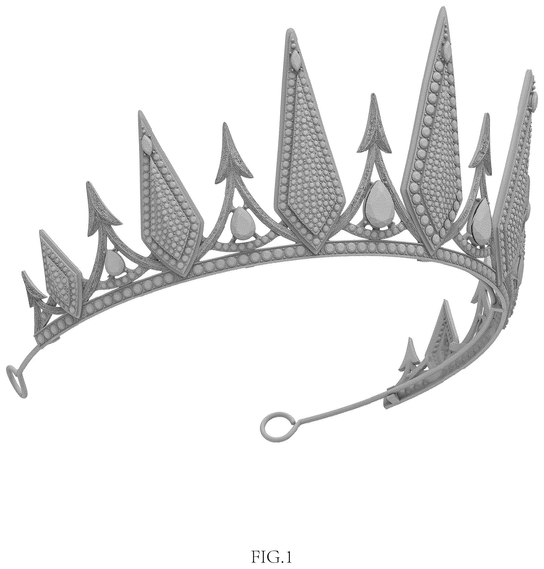 Patent USD1008553 Figure 1 – Crown