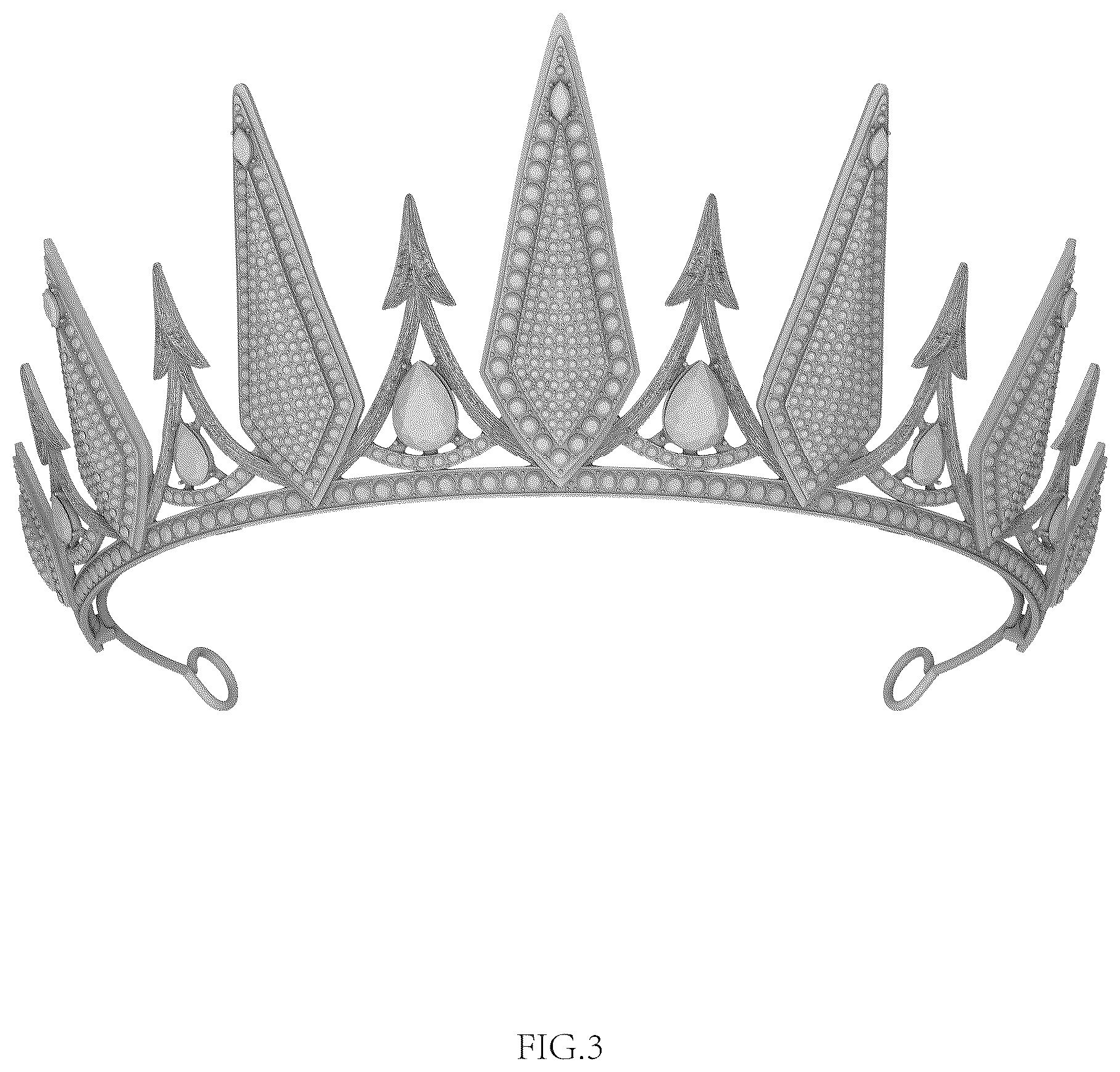 Patent USD1008553 Figure 3 – Crown