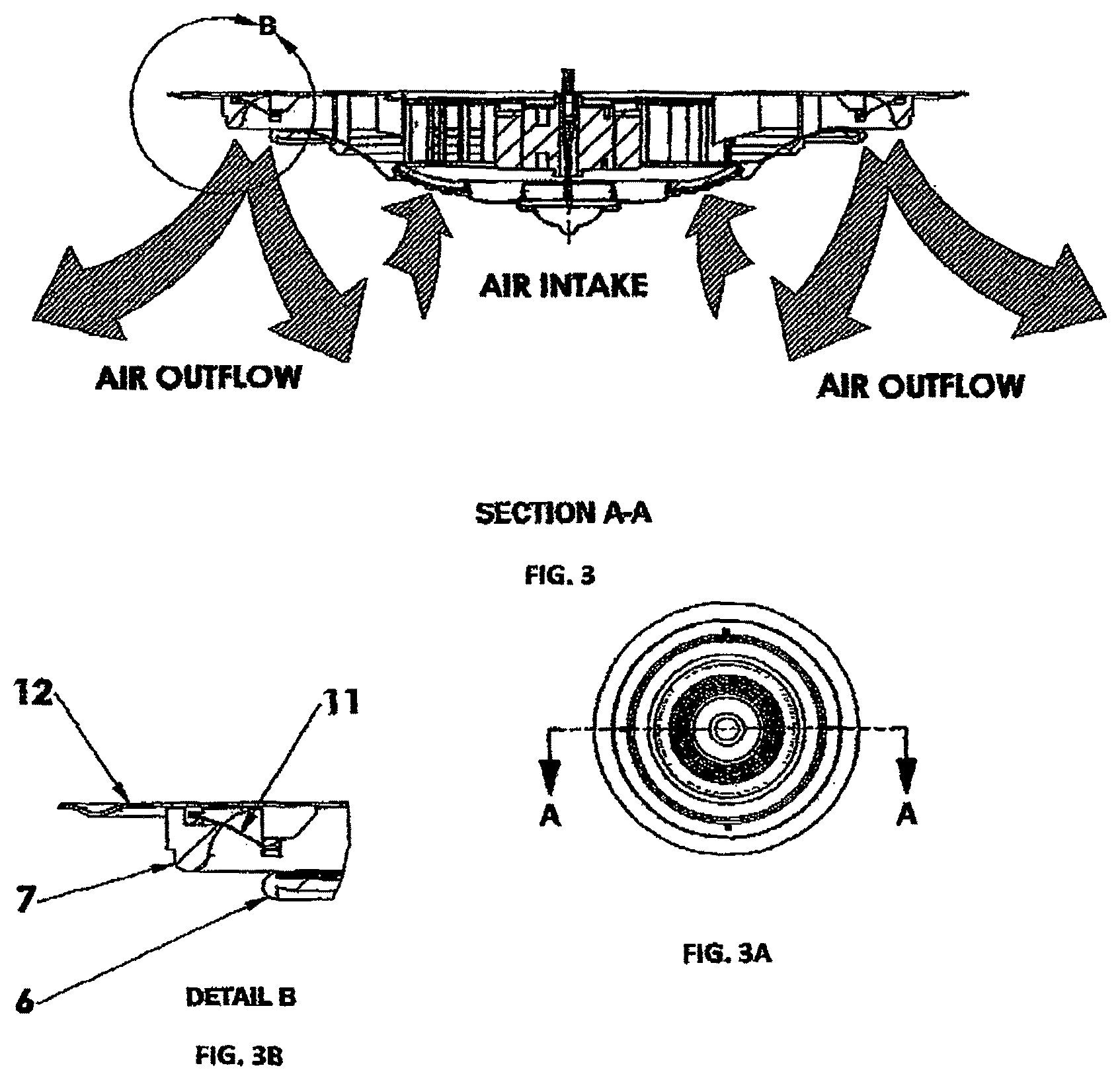 Patent USRE049679 Figure 3 – Medallion fan