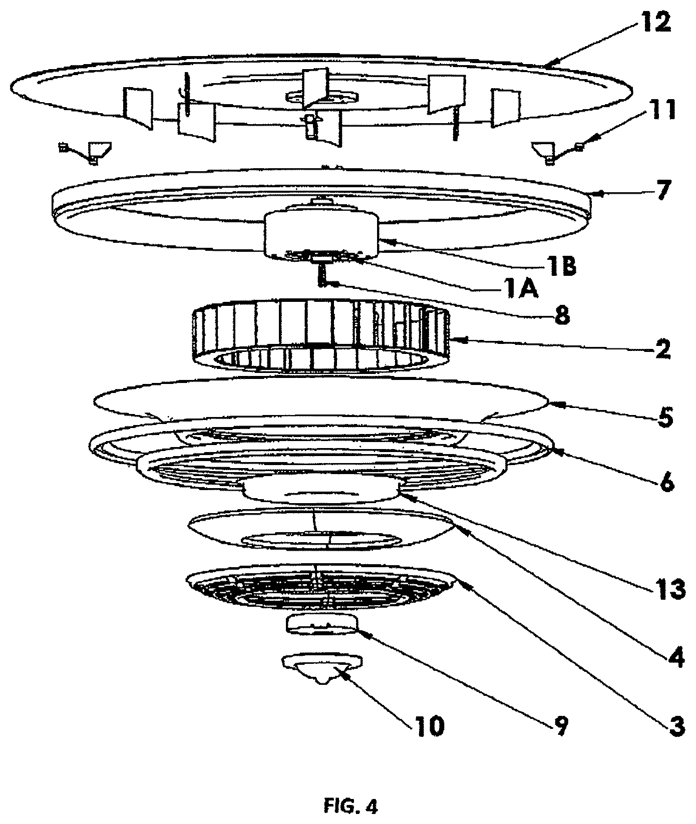 Patent USRE049679 Figure 5 – Medallion fan