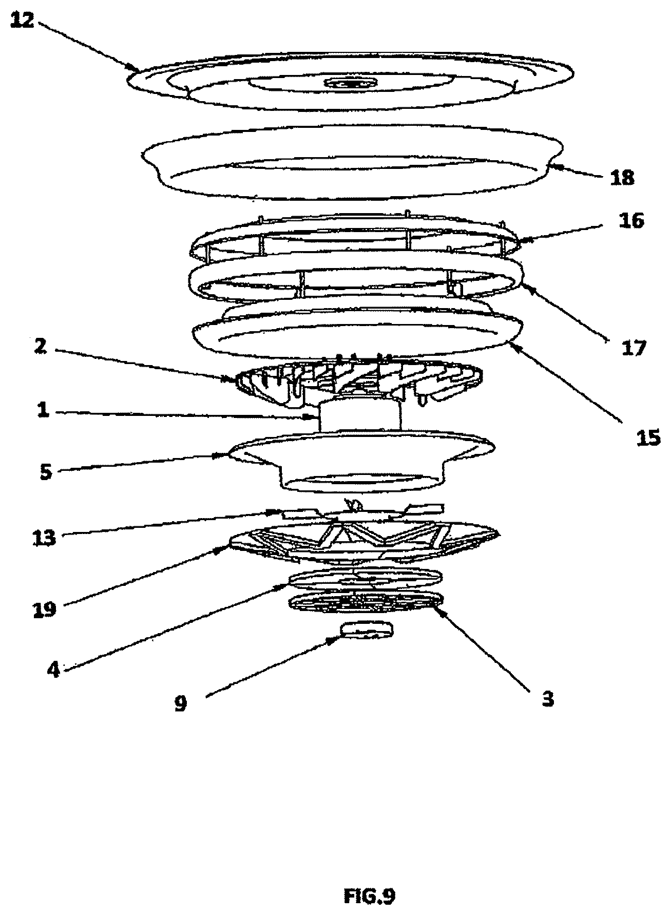 Patent USRE049679 Figure 10 – Medallion fan