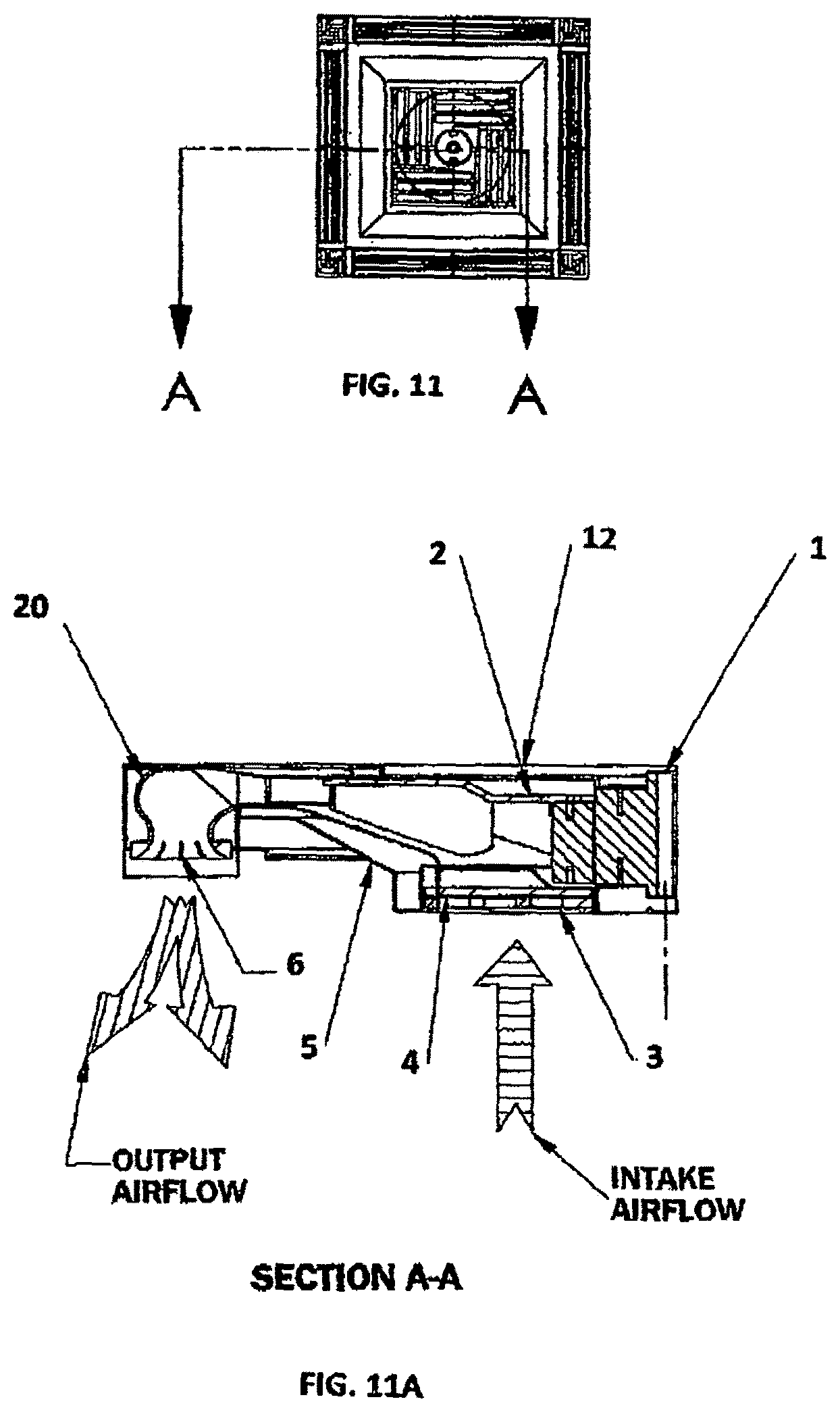 Patent USRE049679 Figure 12 – Medallion fan
