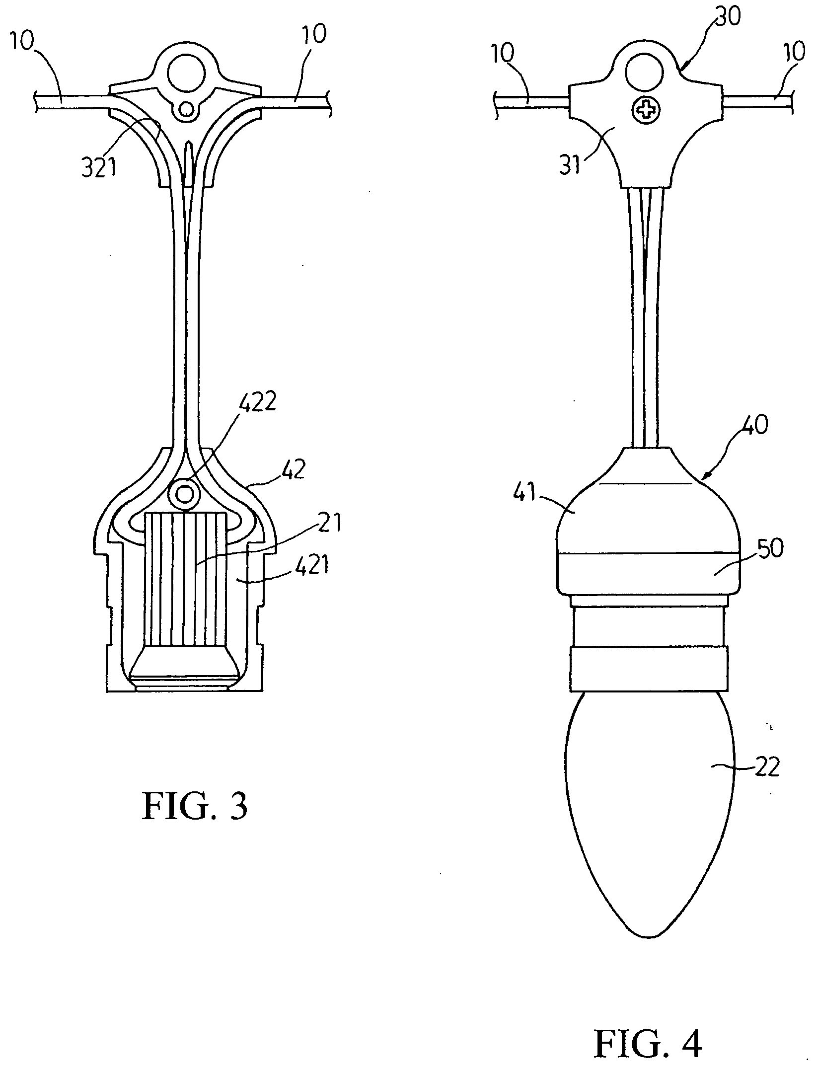 Patent USRE049688 Figure 3 – Clip cover for C-type light string