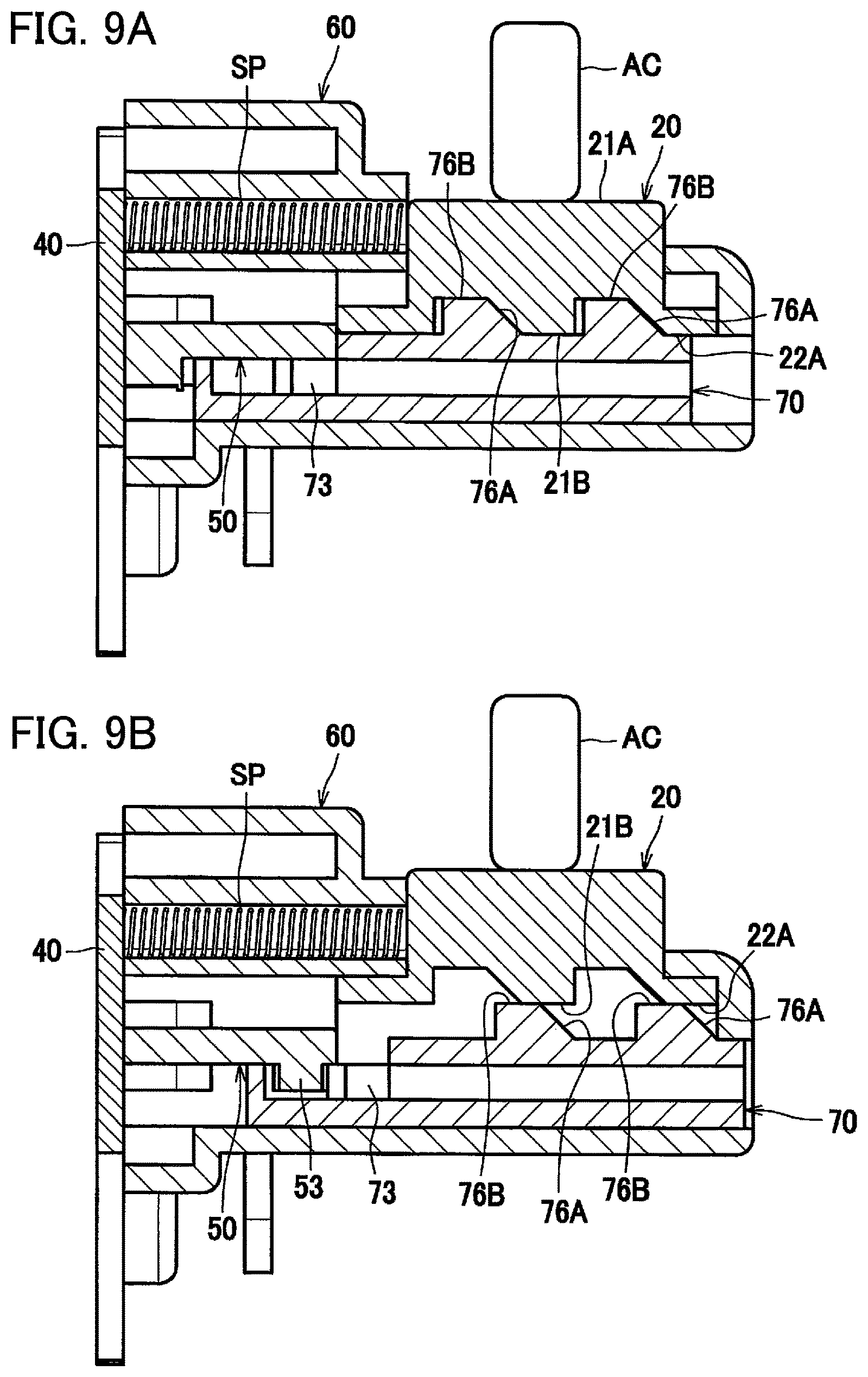 Patent USRE049689 Figure 9 – Developing cartridge capable of releasing meshing between gear and rack gear
