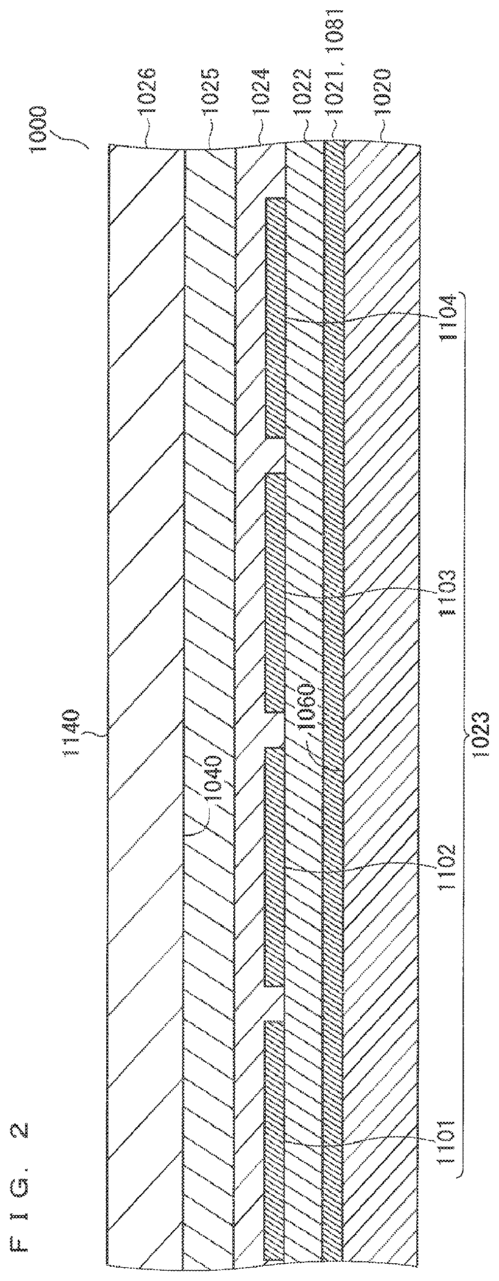 Patent USRE049690 Figure 2 – Touch screen with electrodes including linear and branched portions