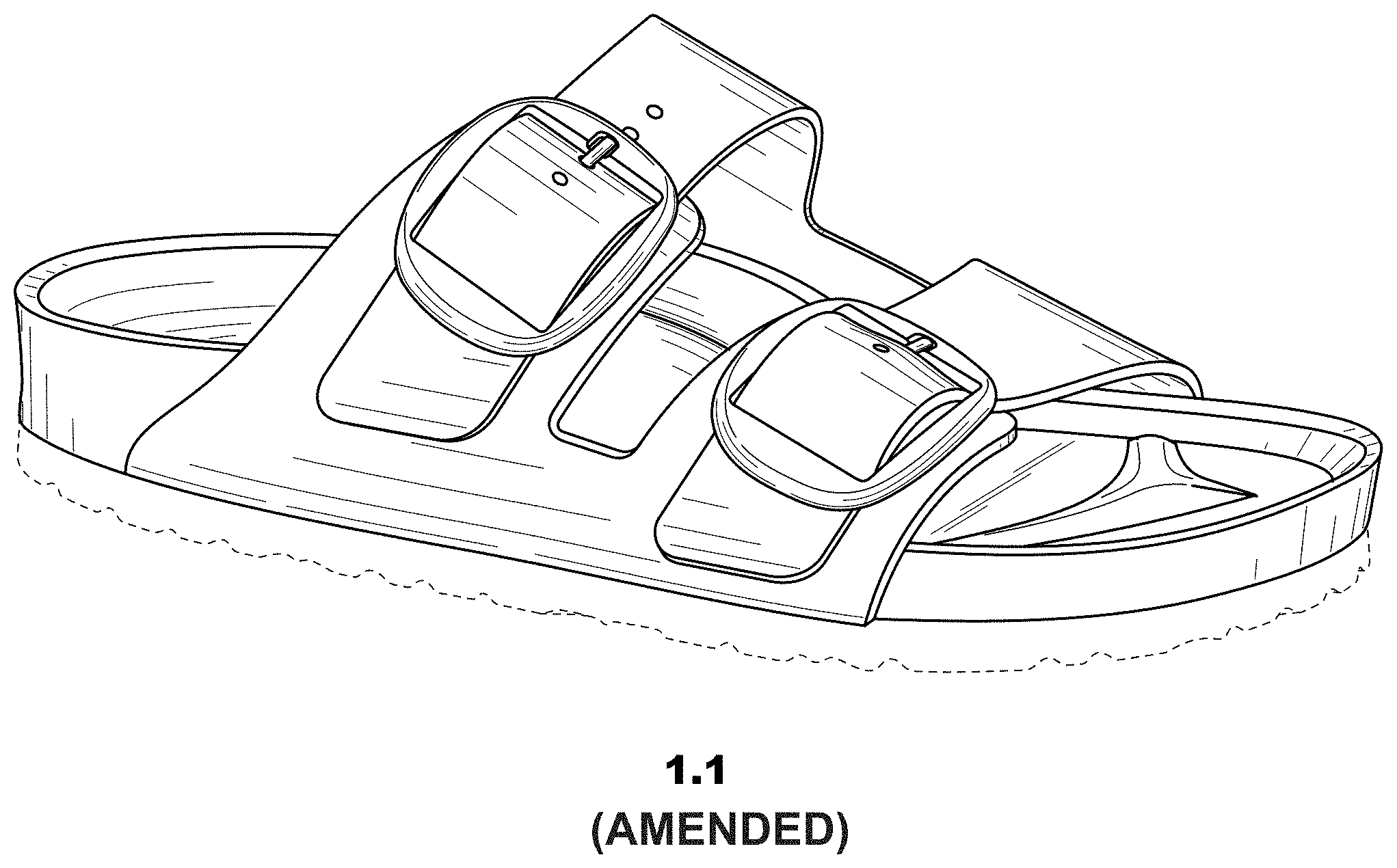 Patent USRE049694 Figure 1 – Sandal