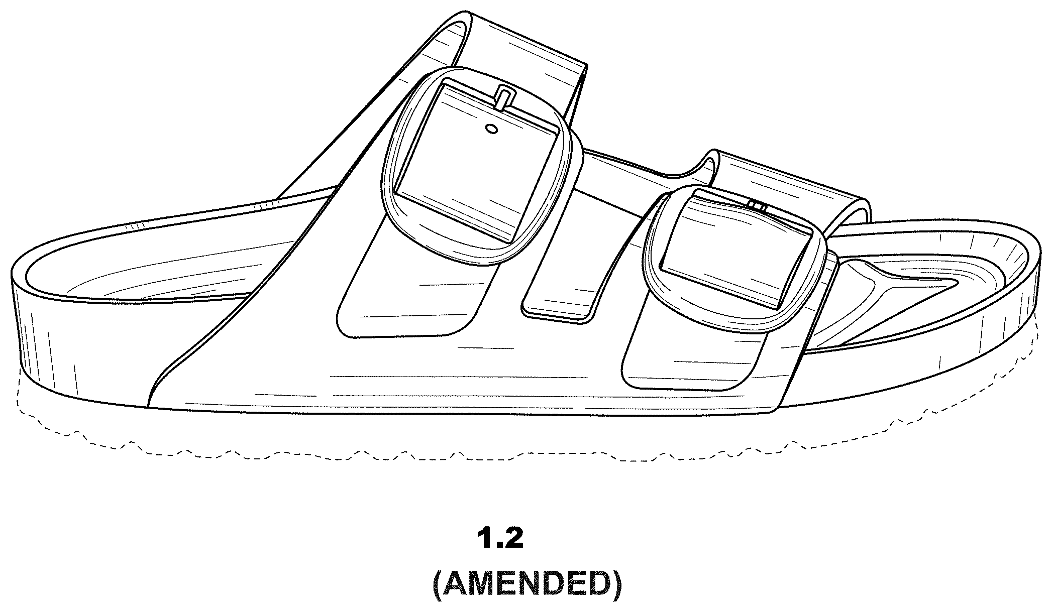 Patent USRE049694 Figure 2 – Sandal
