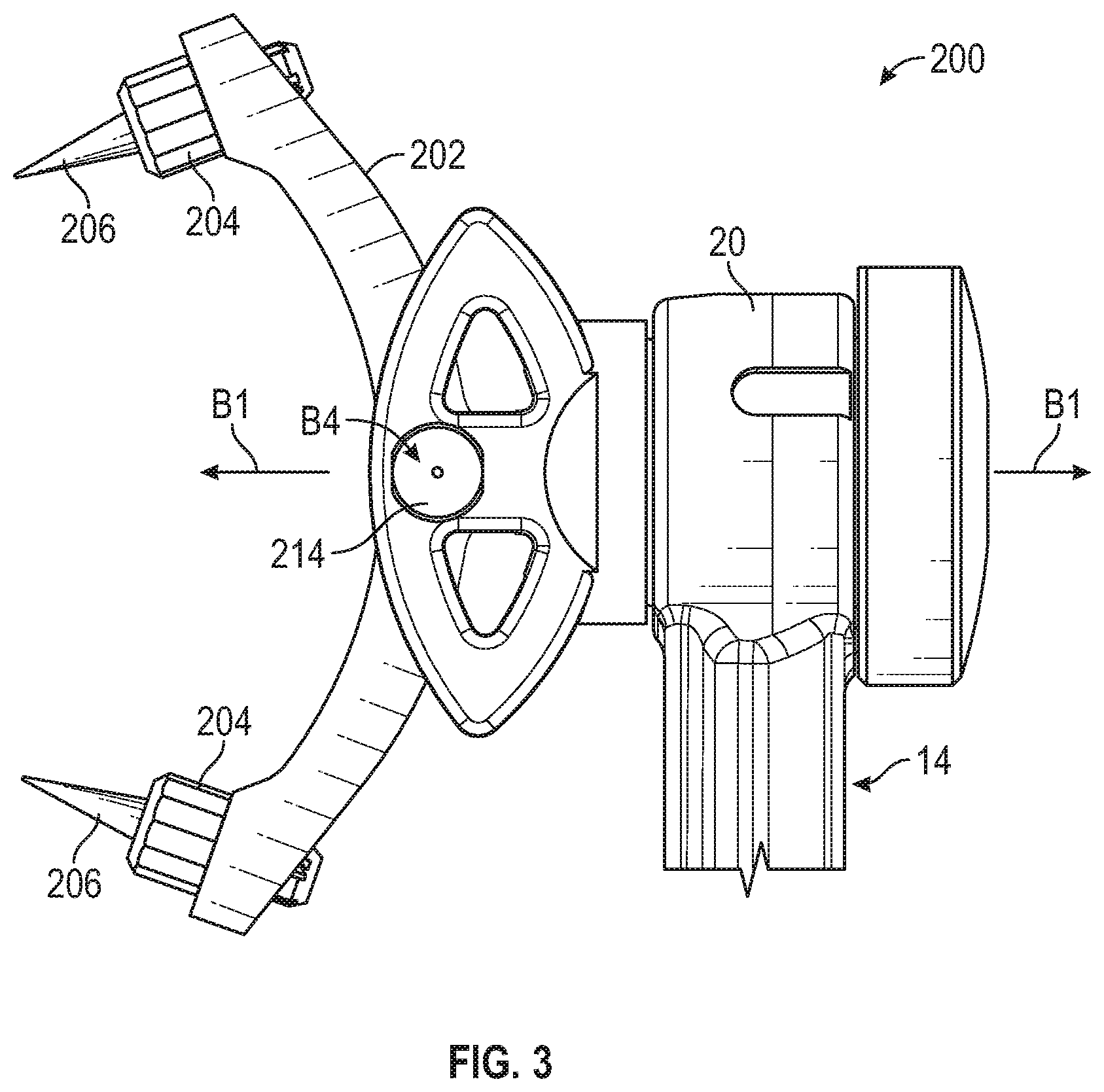 Patent US12090000 Figure 3 – Head stabilization device with non-uniform pins