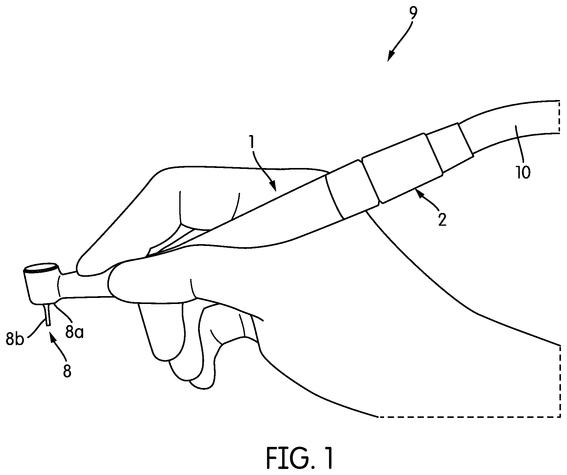 Patent US12090008 Figure 1 – Illuminating instrument for diagnostics, surgery or therapy