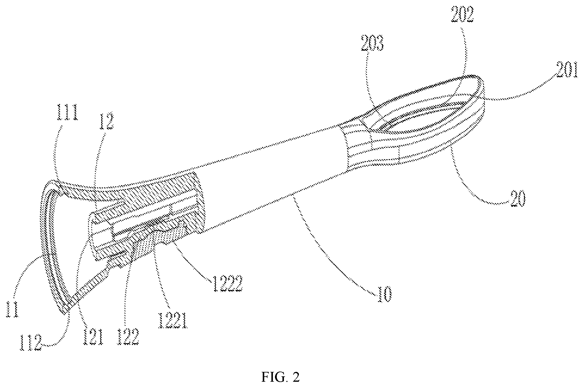 Patent US12090015 Figure 2 – Electric toothbrush replacement head device