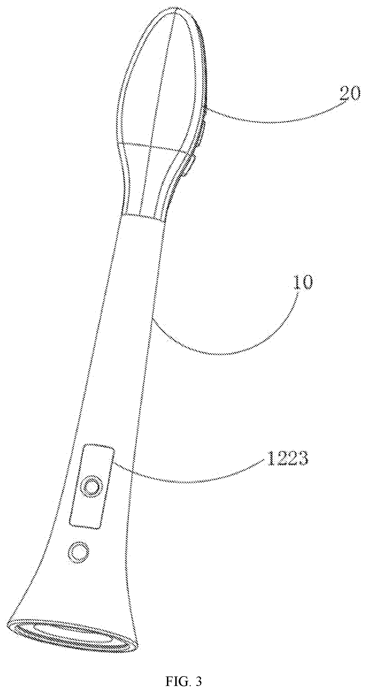Patent US12090015 Figure 3 – Electric toothbrush replacement head device